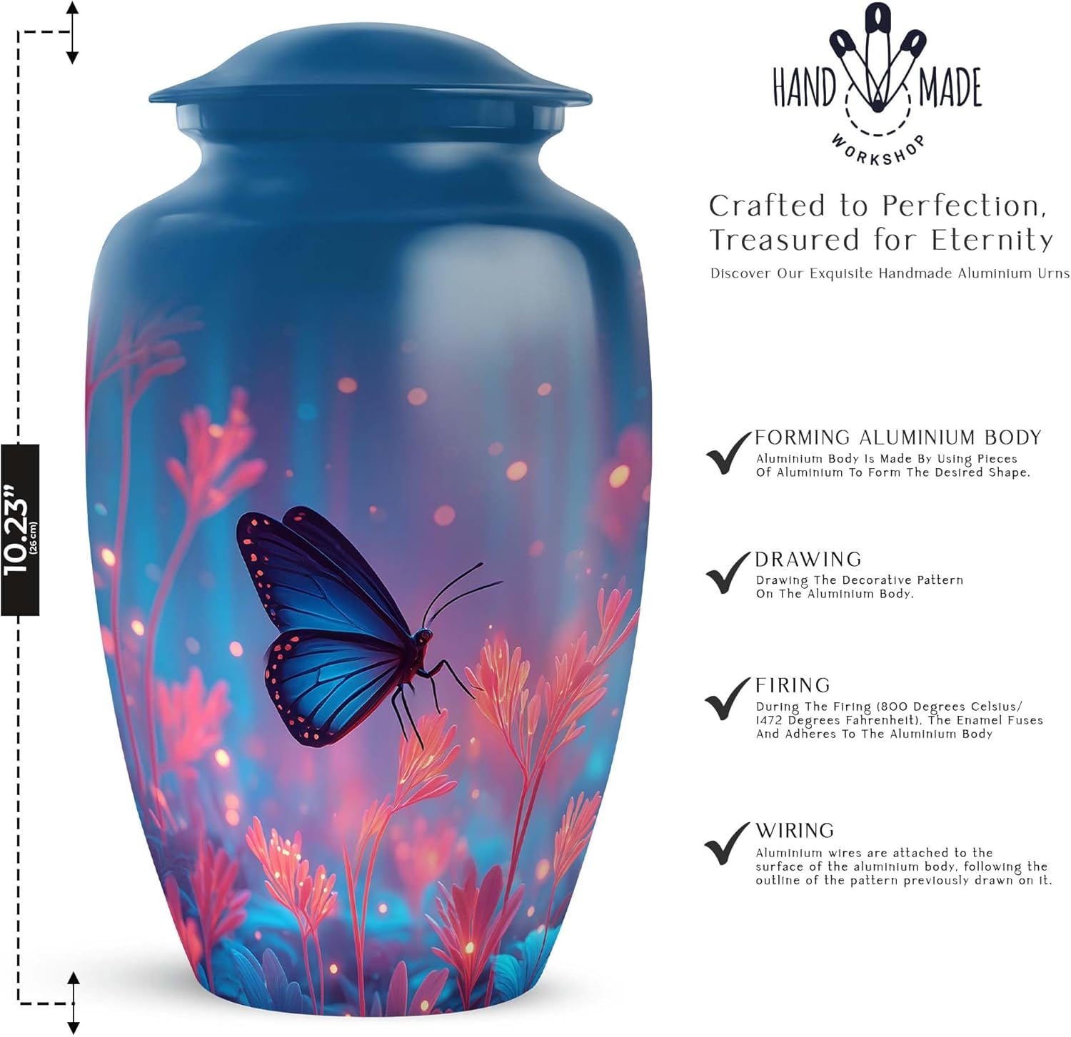 Butterfly Cremation Urn for Adult Male and Female