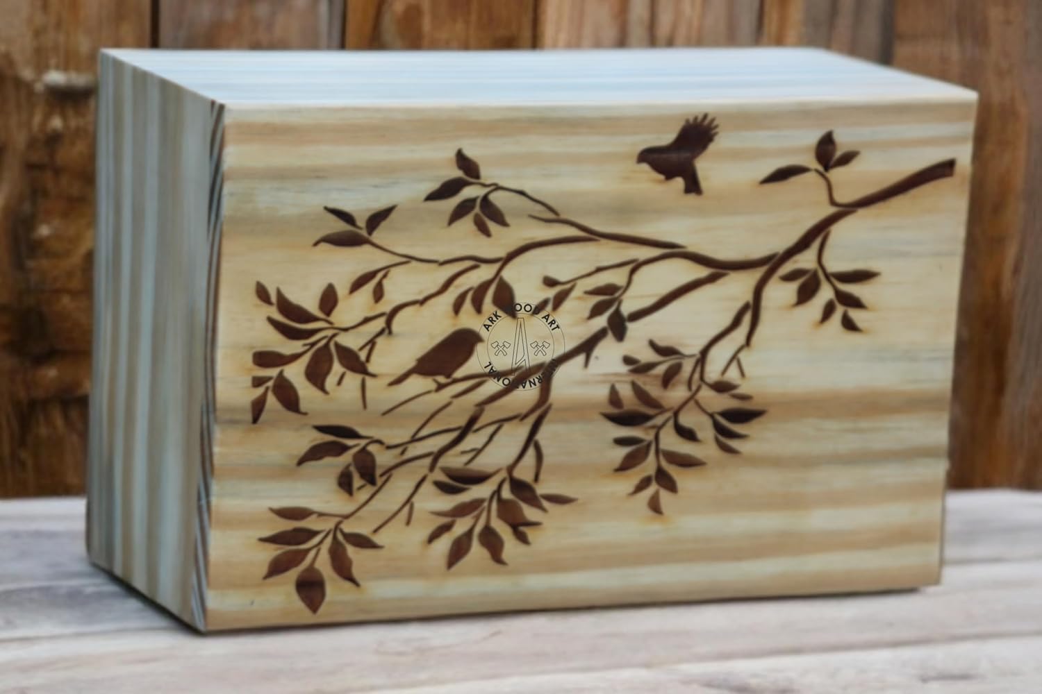 Leaf Tree Birds Cremation Urn for Human Ashes
