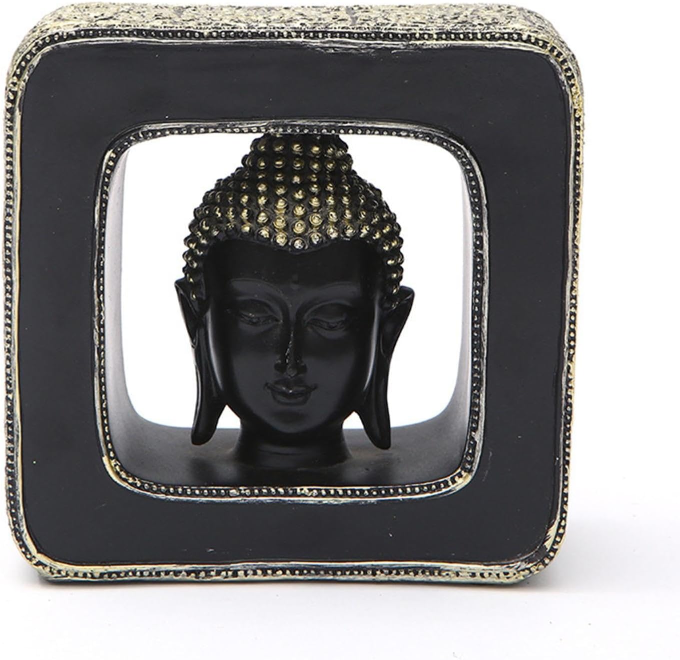 Fenteer Buddha Head Statue Resin Decor Figurine