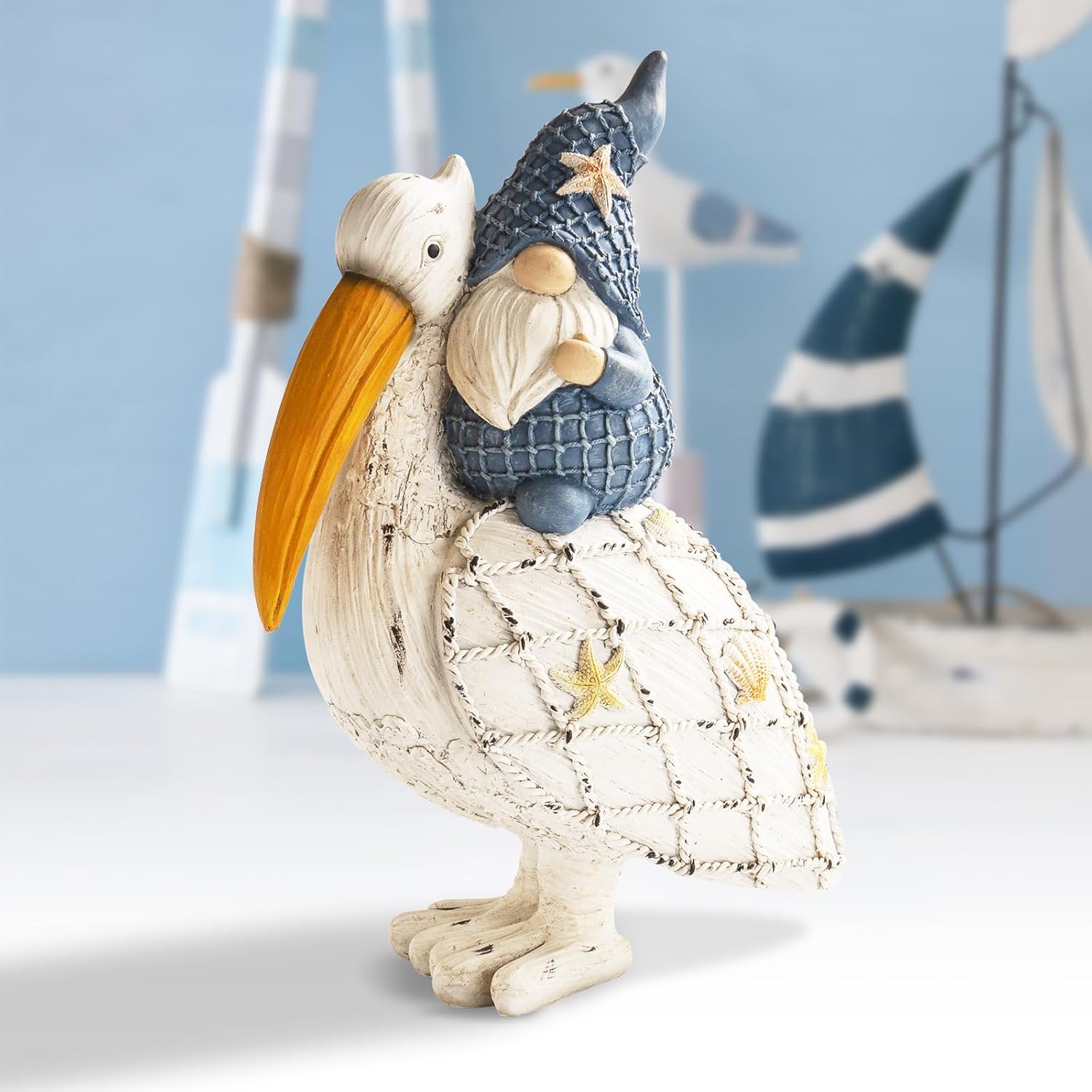 115in Pelican Gnome Figurine Decor for Home
