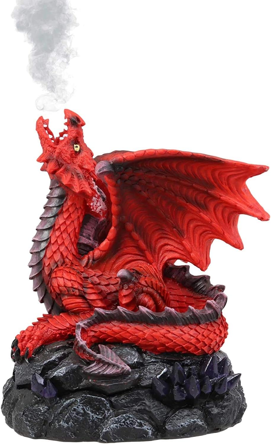 Ebros Gift Stryker Red Dragon Incense Burner Figurine 625 In