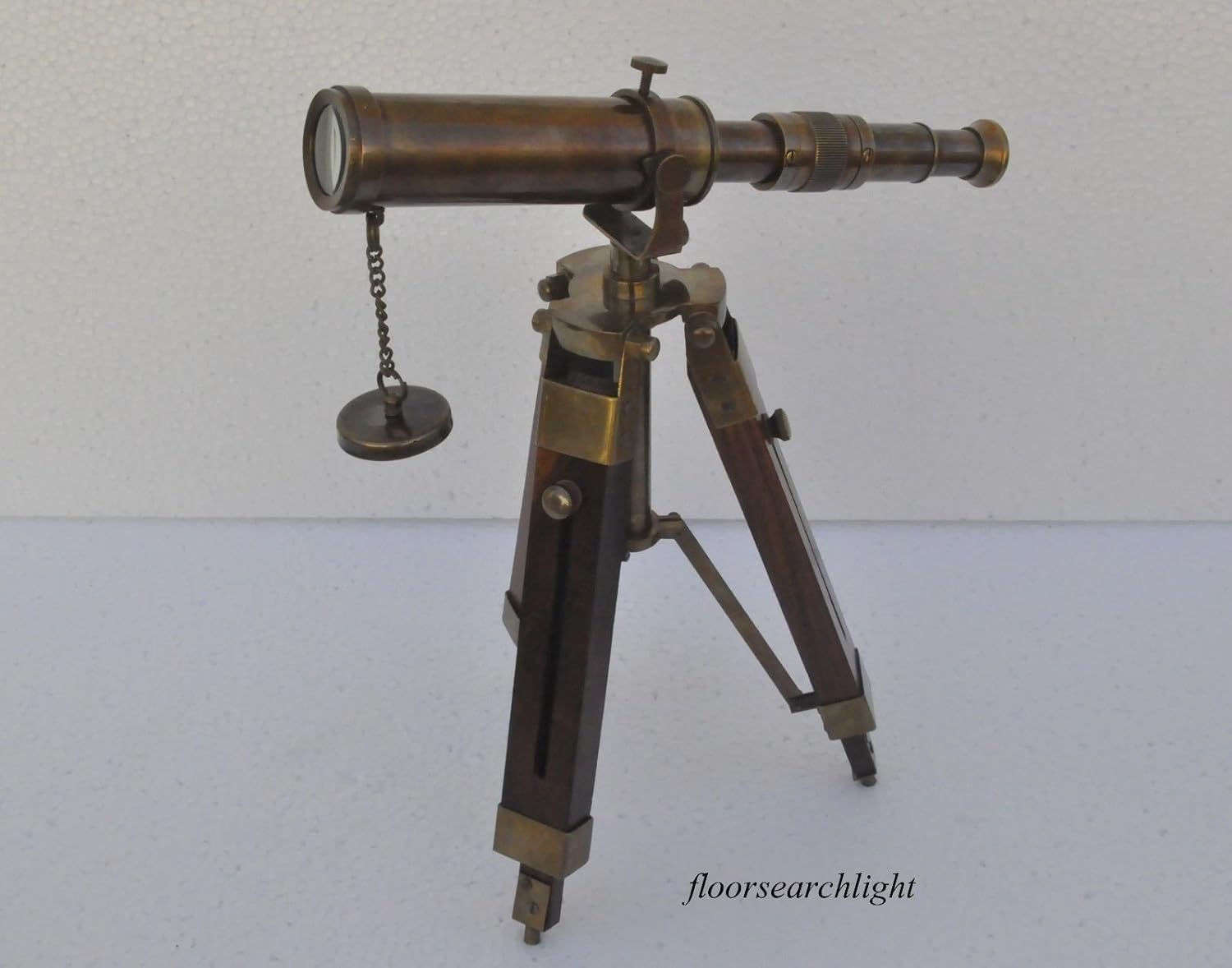 Mahira Nautical Brass Telescope with Wooden Tripod