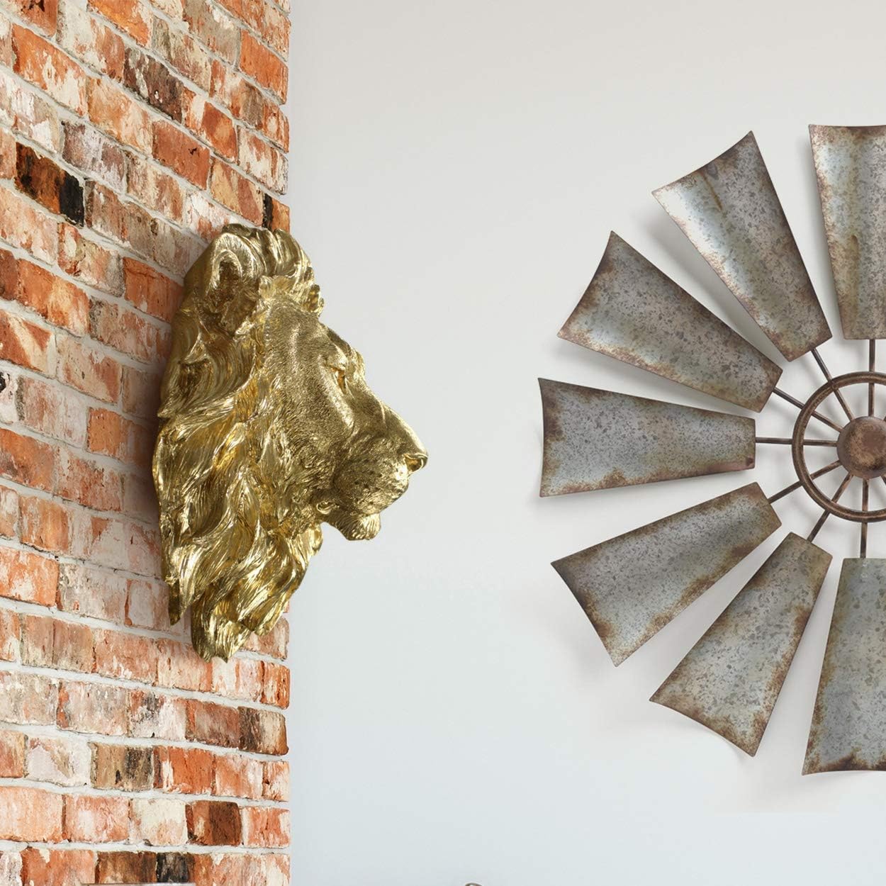 Wallcharmers Gold Lion Wall Art Sculpture