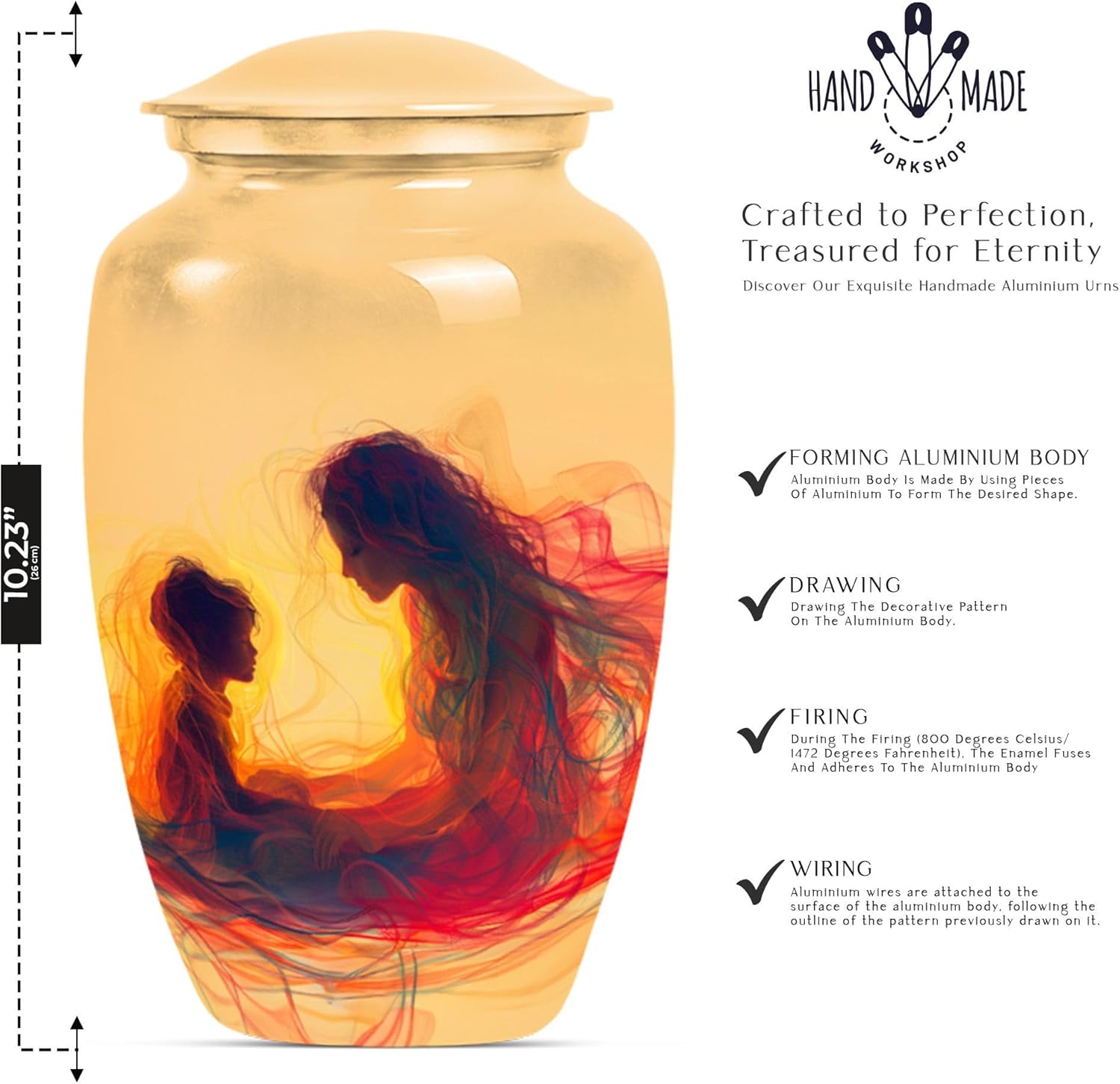 Unique Funeral Urns for Human Ashes - Elegant Decorative Urns Combo