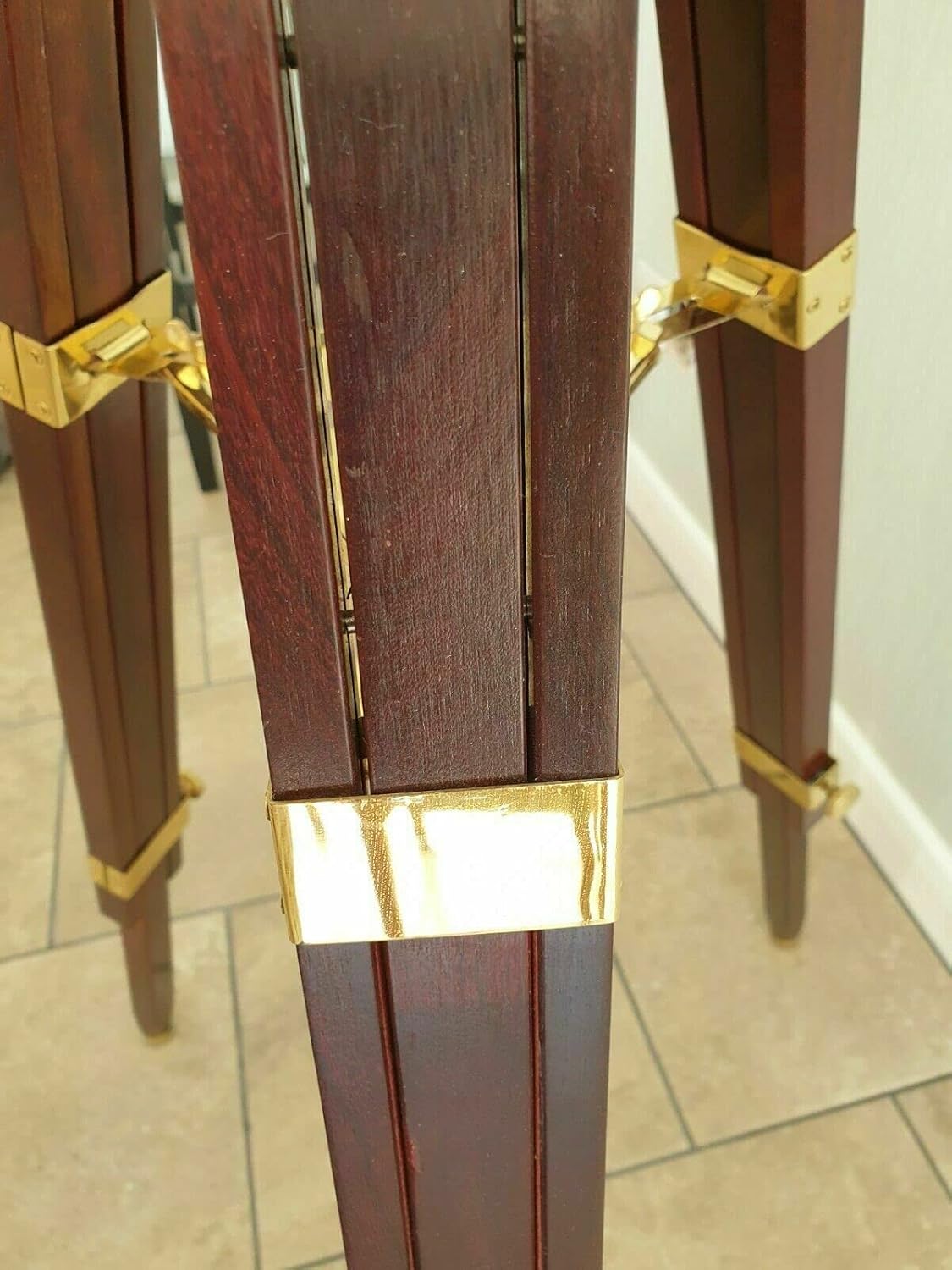 Antique Brass Telescope with Wooden Tripod Stand Decorative Gift Item Replica