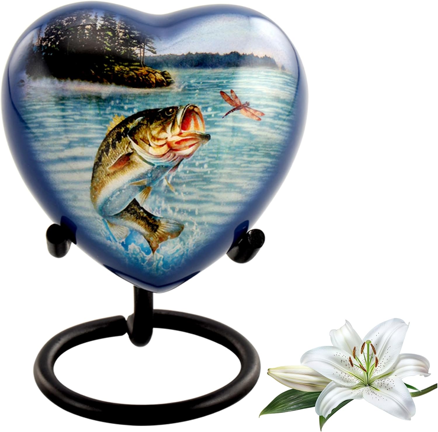 Bass Fishing Urn - Cremation Urn for Human Ashes