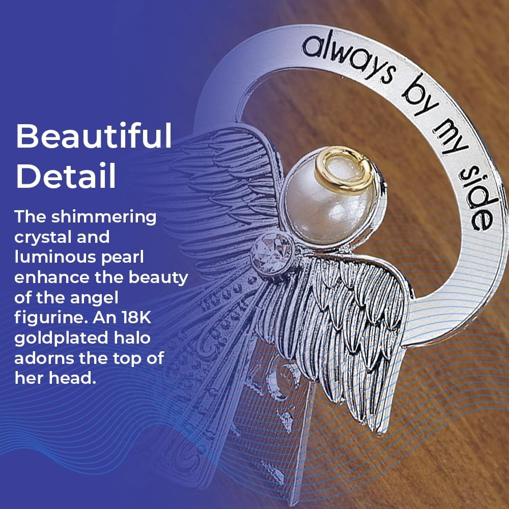 Bedside Angel Collectible Figurine with Crystal and Pearl Accent