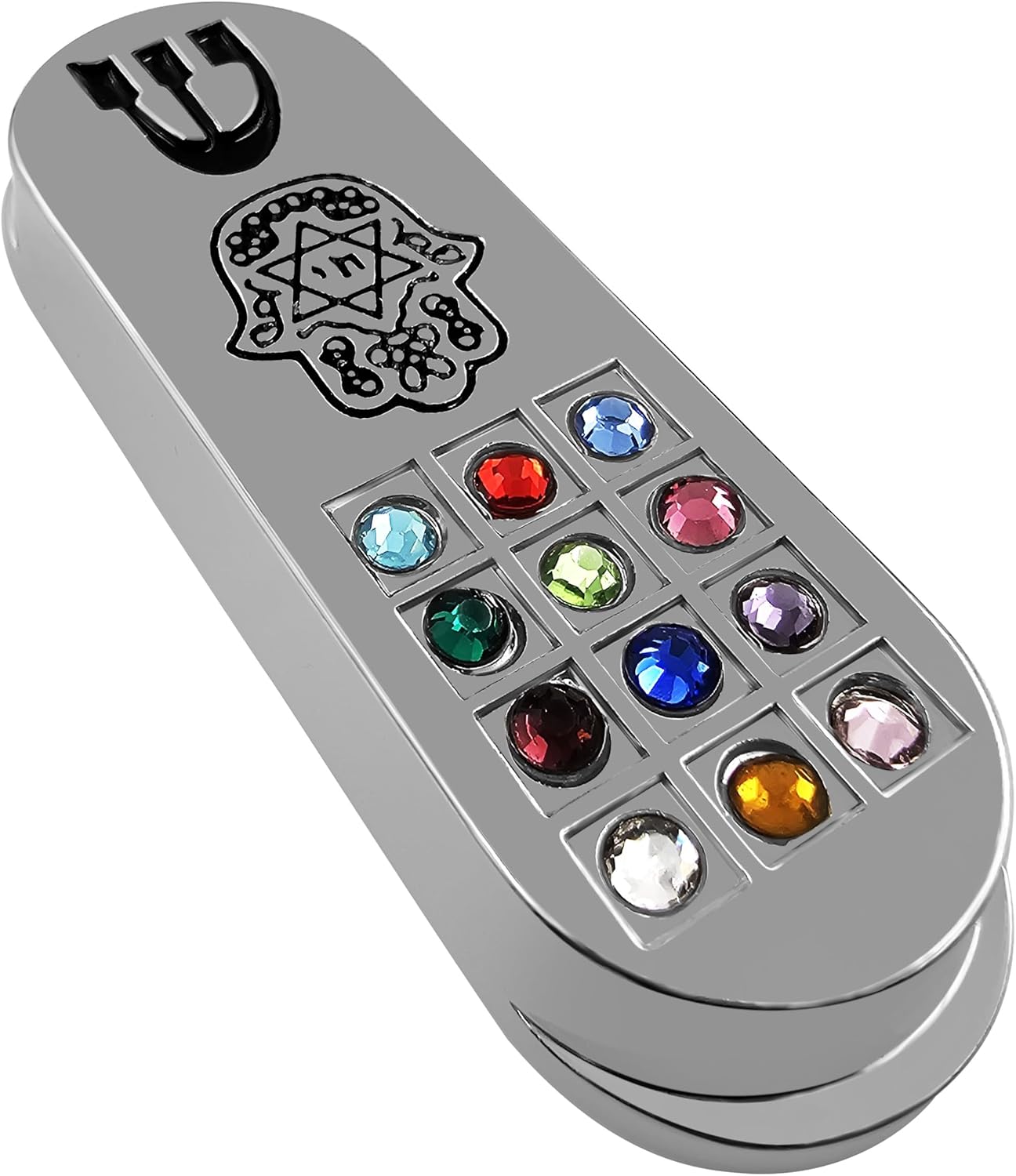 Talisman4u Protection Mezuzah with Hamsa Hoshen and Star of David
