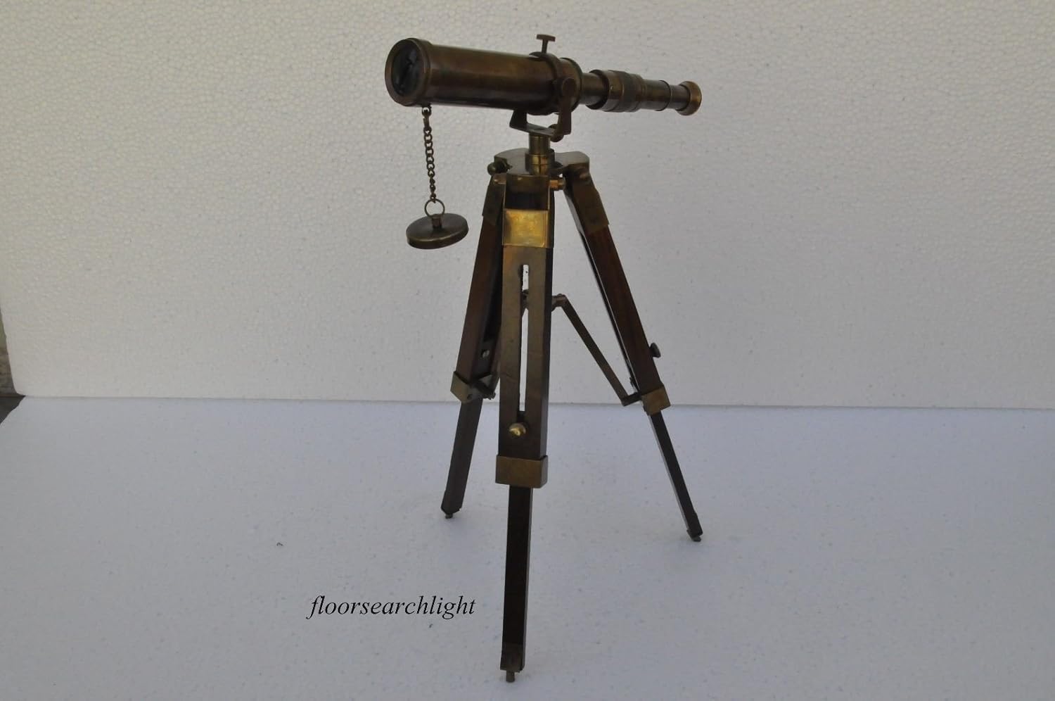 Mahira Nautical Brass Telescope with Wooden Tripod