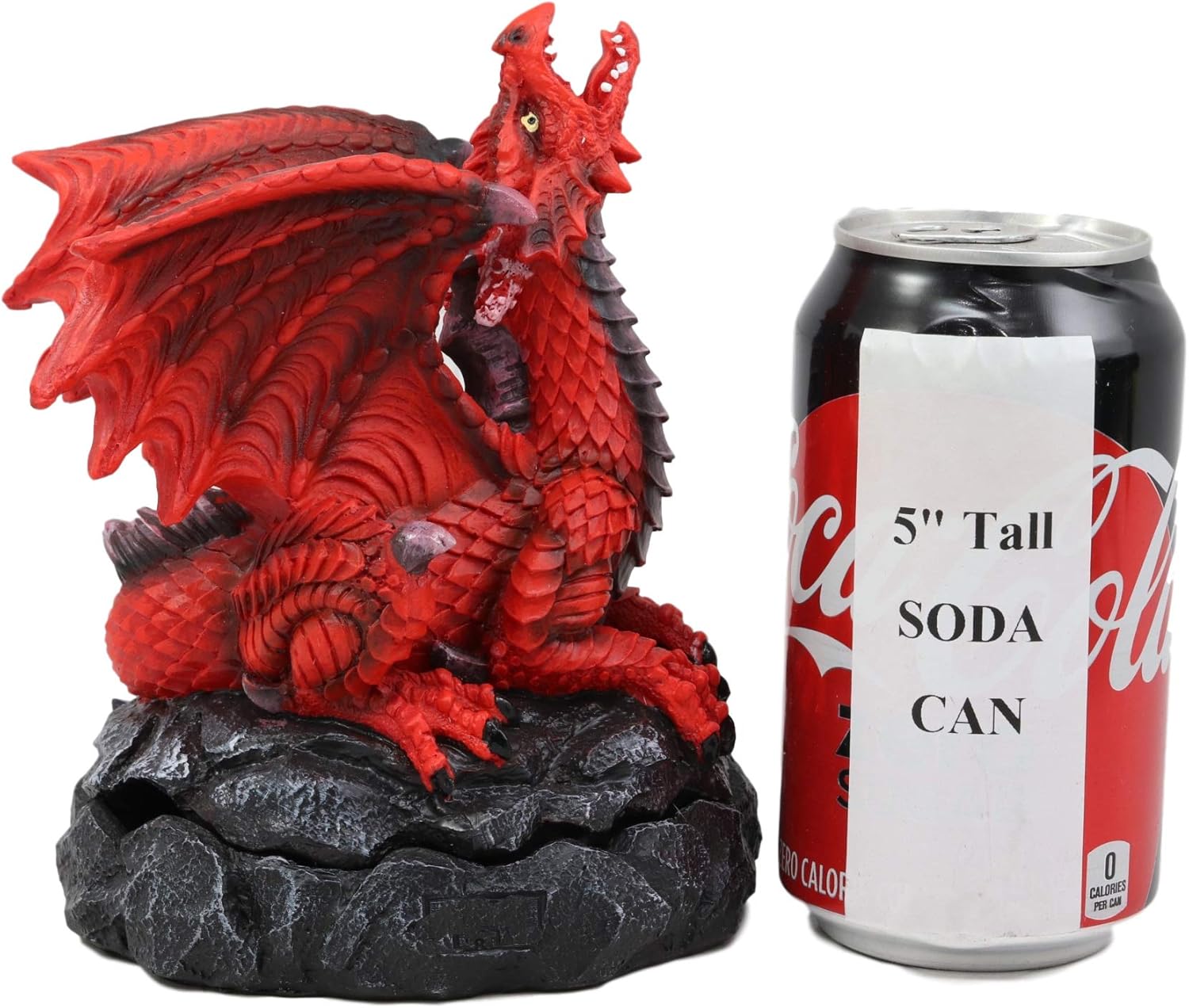 Ebros Gift Stryker Red Dragon Incense Burner Figurine 625 In