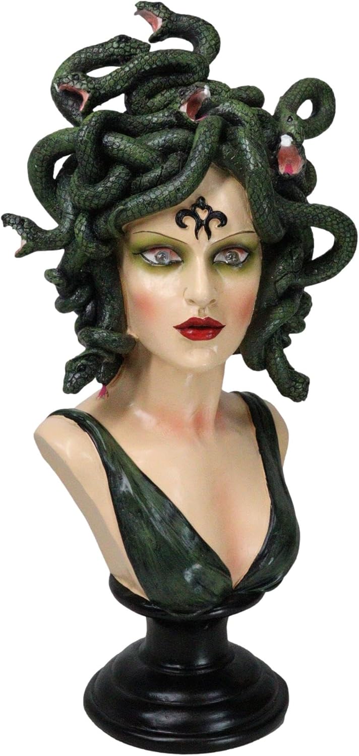 Ebros Gift Greek Mythology Medusa Figurine with LED Eyes