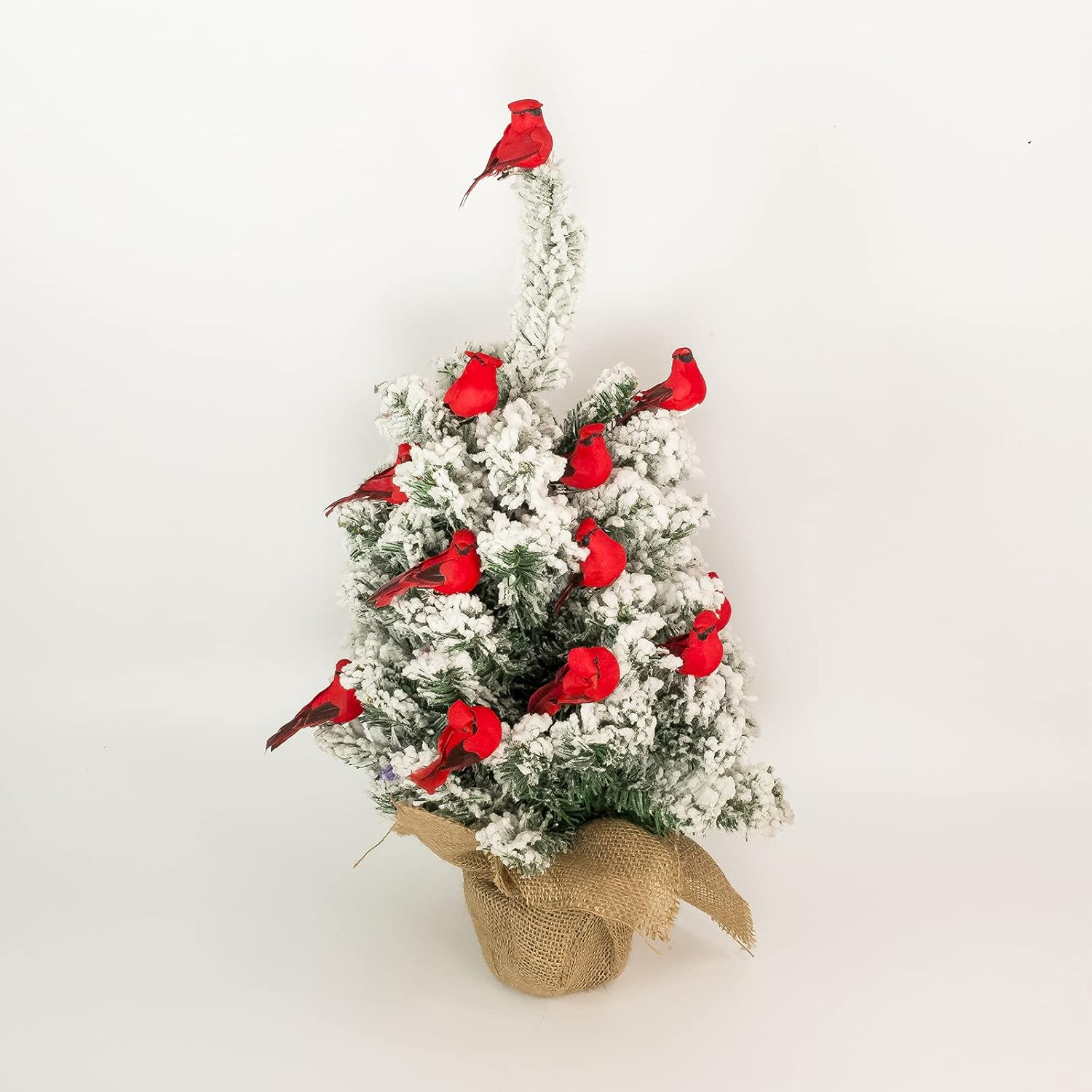 Berfutall Red Cardinal Clip On Christmas Tree Ornament - Set of 12