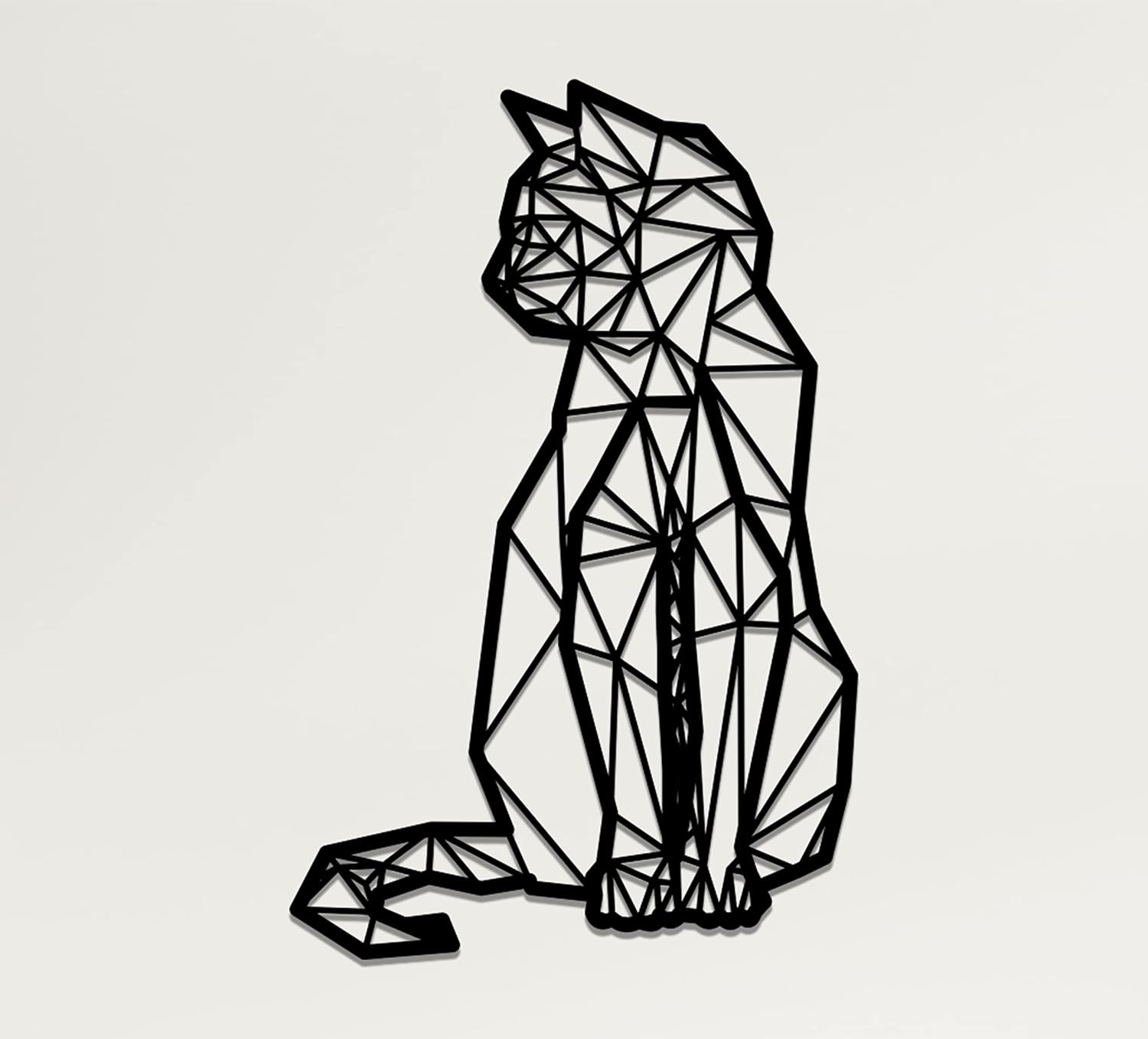 DEKADRON Metal Wall Decor Geometric Cat Art