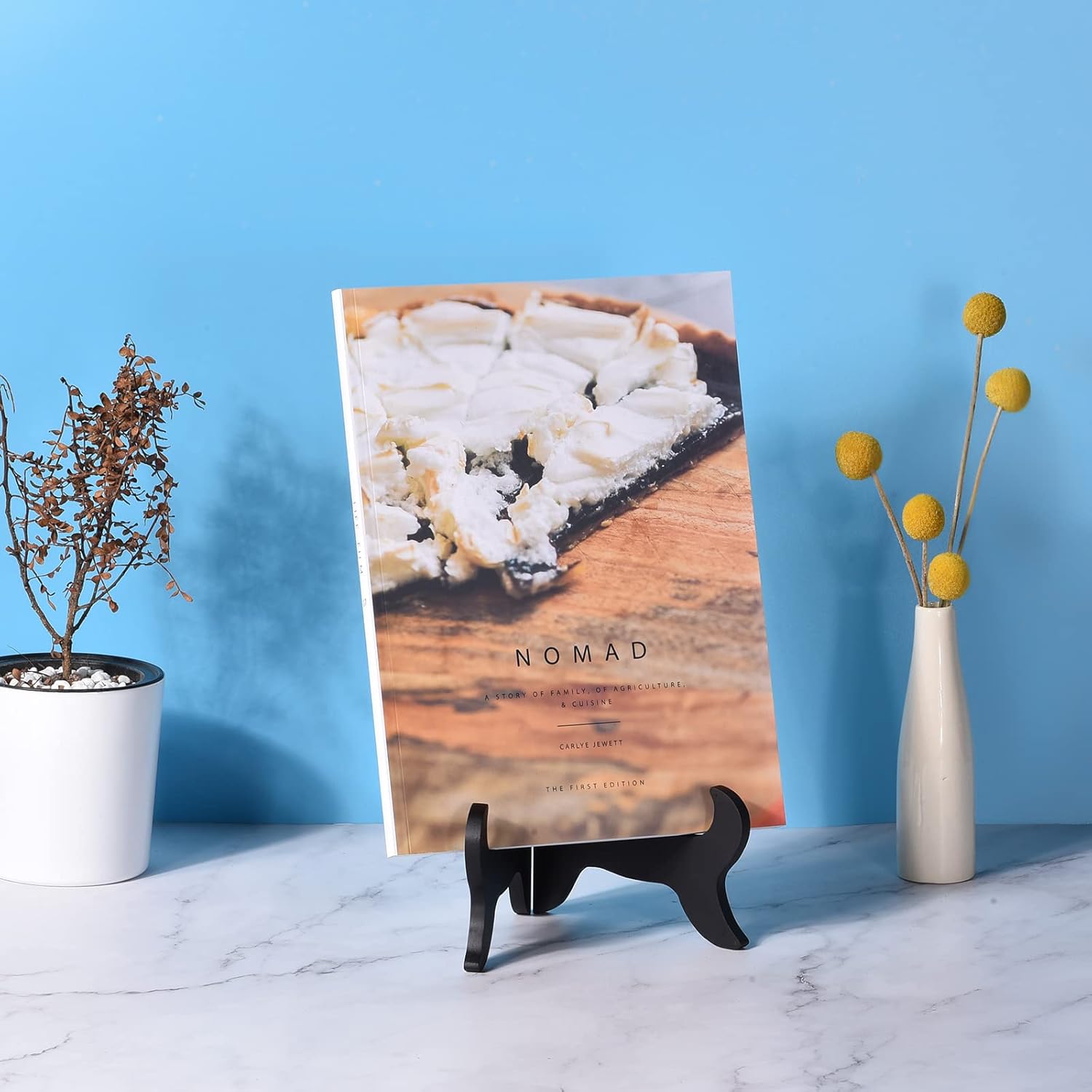 Uxcell 5 Inch Easel Plate Holder Black Folding Display Stand for Decorative Picture Frame