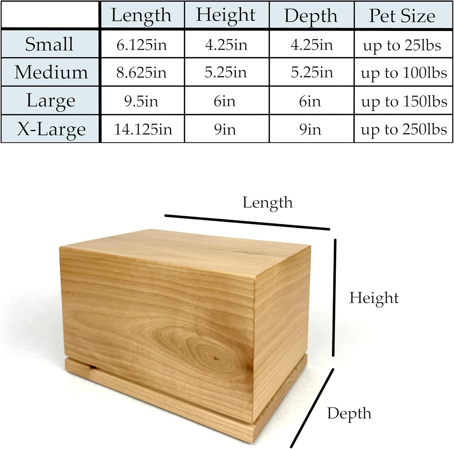 Pet Urn for Dogs Cats Custom Laser Engraving