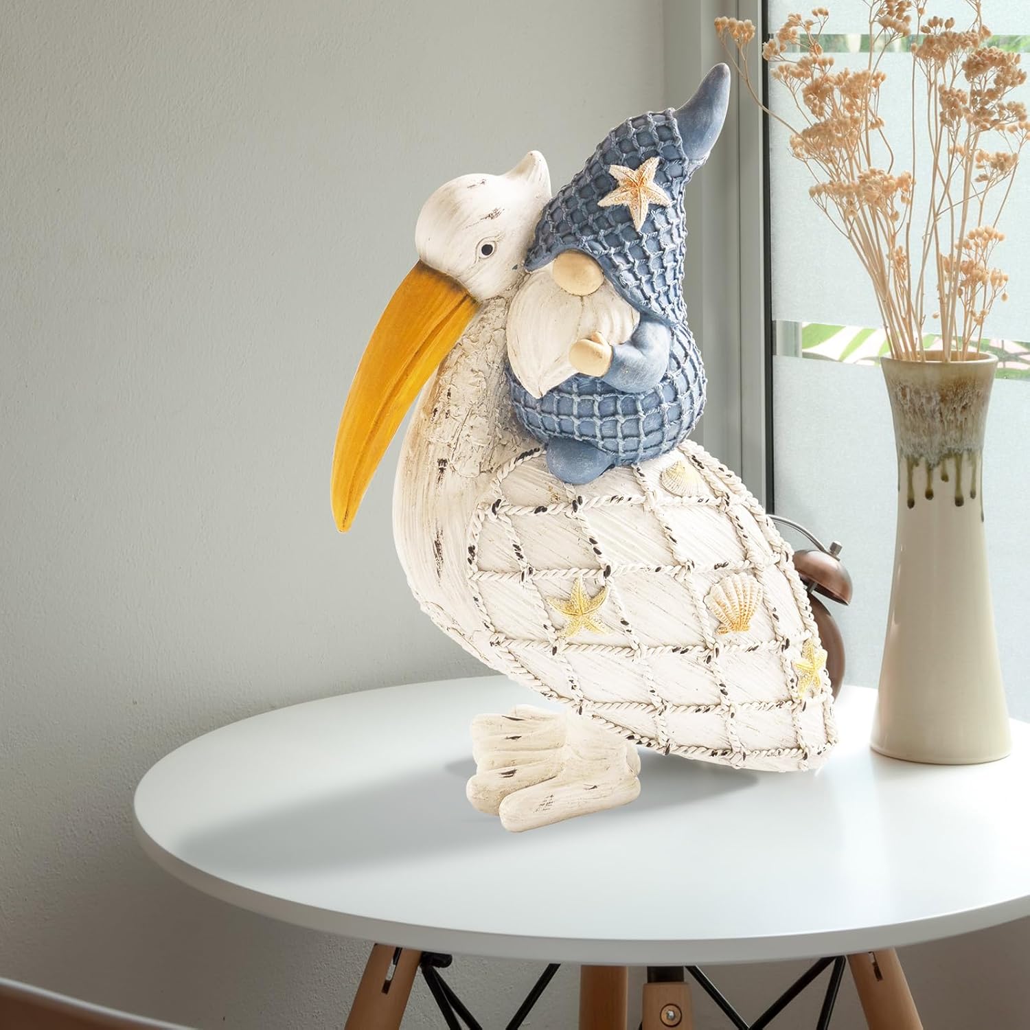 115in Pelican Gnome Figurine Decor for Home