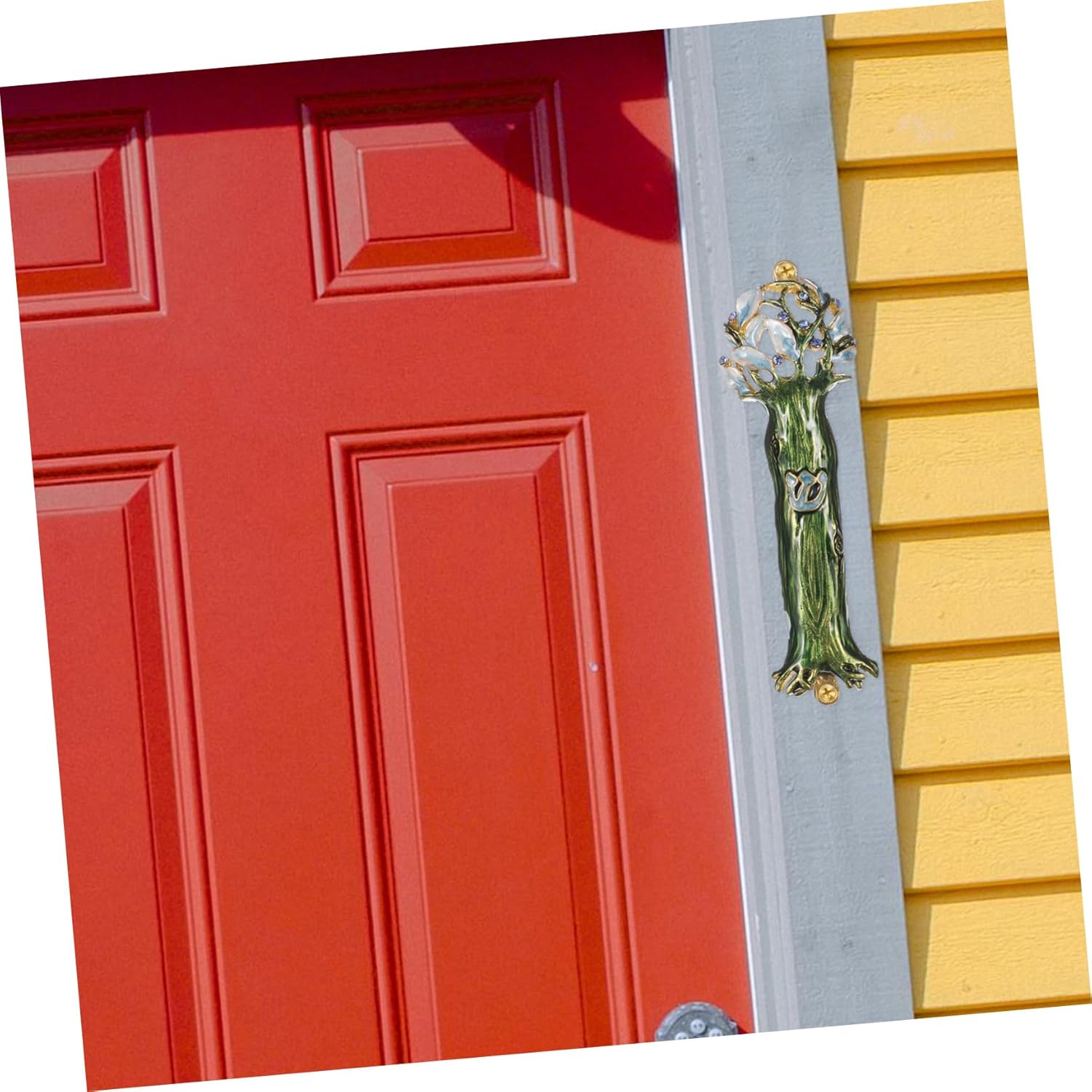 Yardenfun Vintage Metal Mezuzah Plaque for Door Decoration