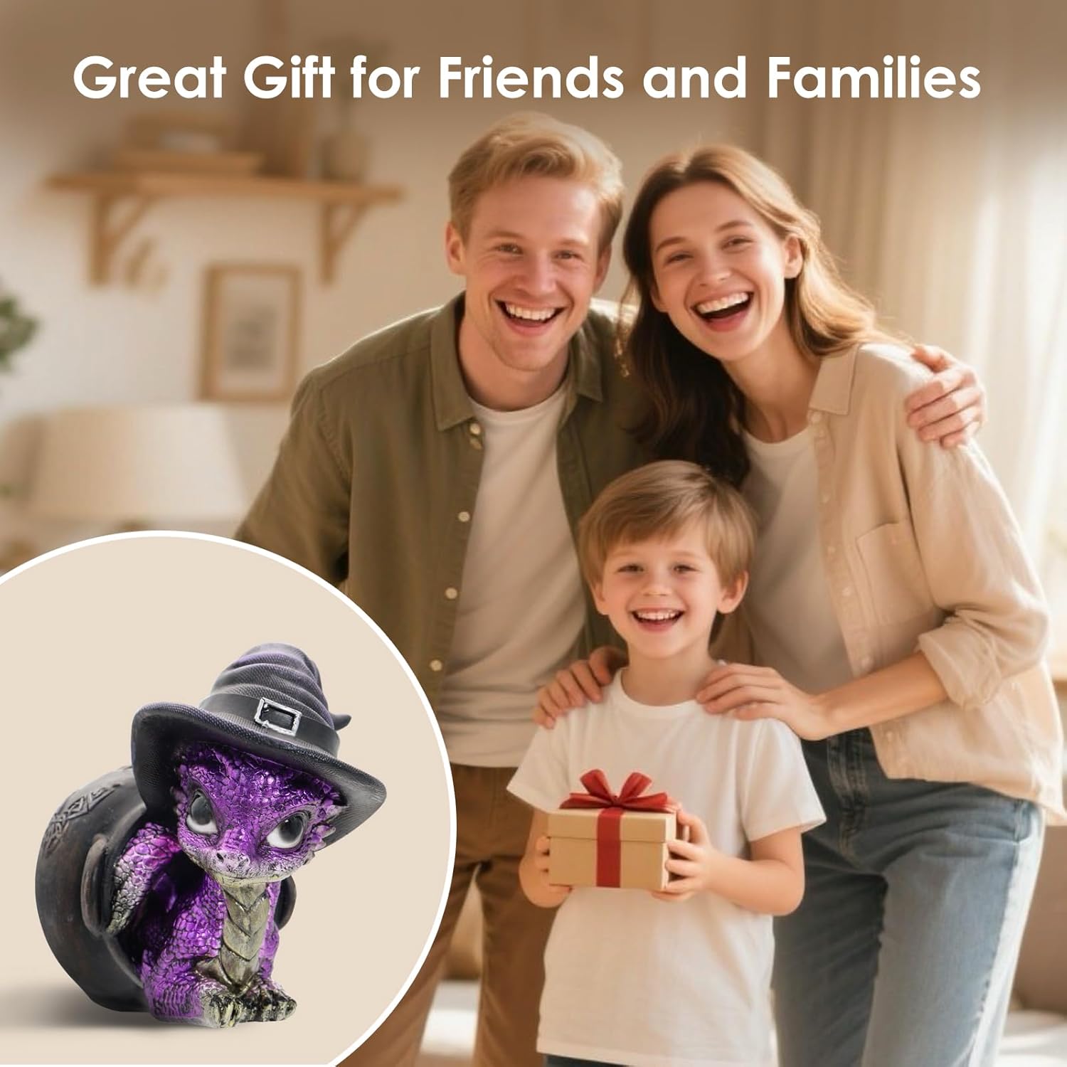 Mini Purple Dragon Figurine - Fantasy Decor