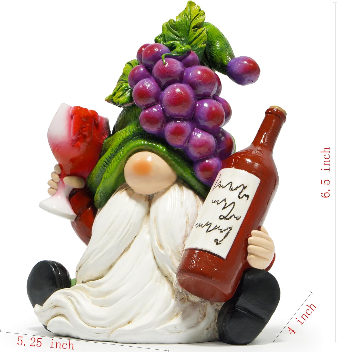 Hodao Red Wine Gnome Figurines Decor