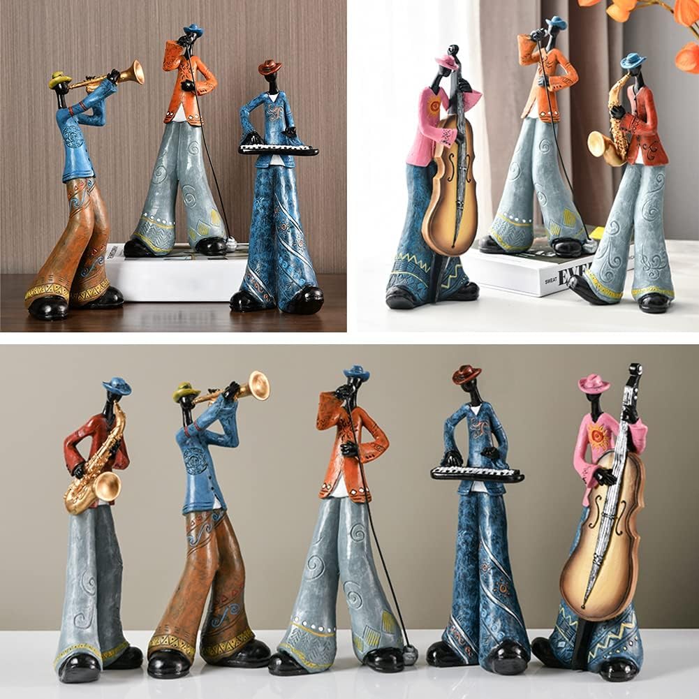 Vintage Jazz Band Decorative Sculpture Set