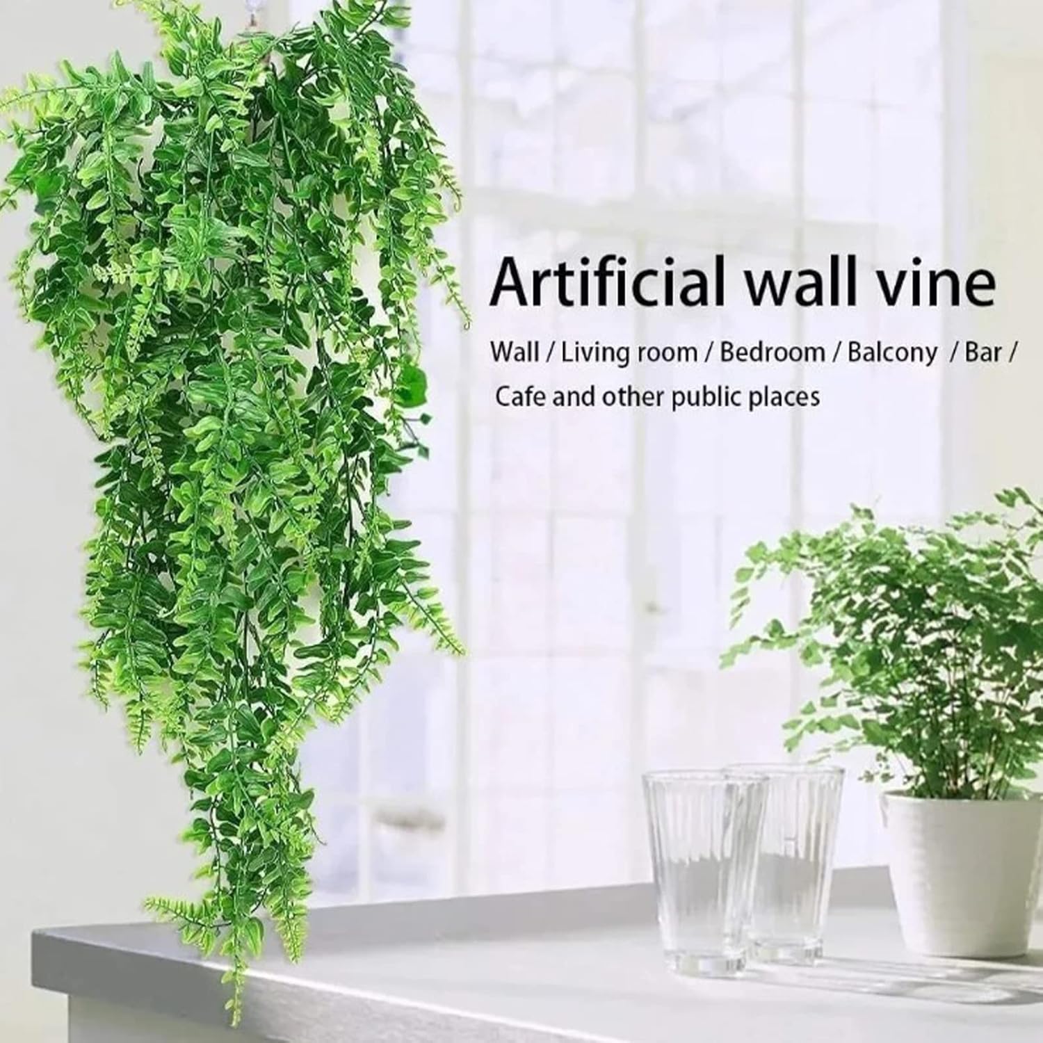 2Pcs Artificial Eucalyptus Teardrop Wreath Greenery Swag 35 Inch Hanging Garland
