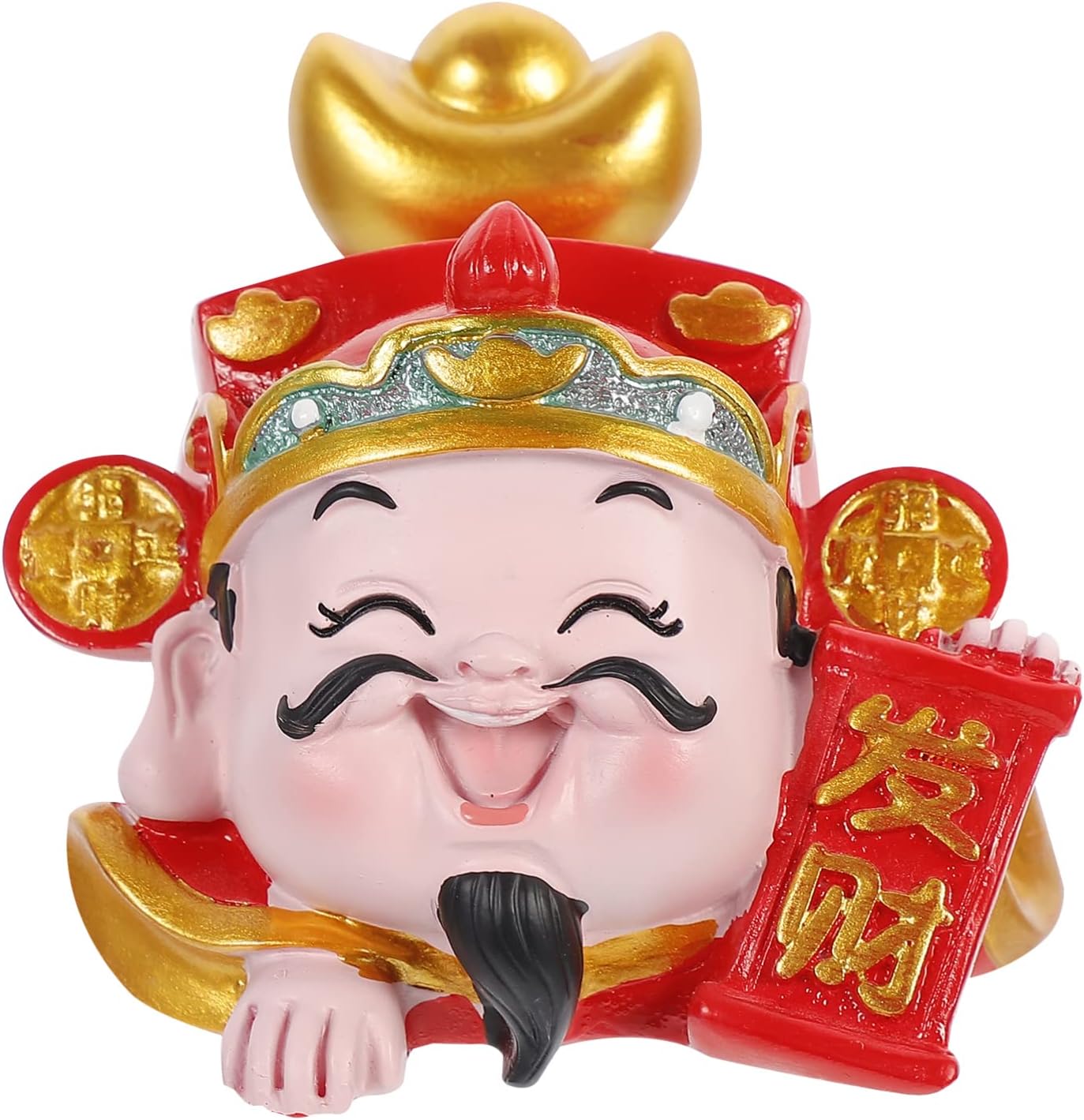 Chinese Style Resin Phone Holder Figurine for Home Office