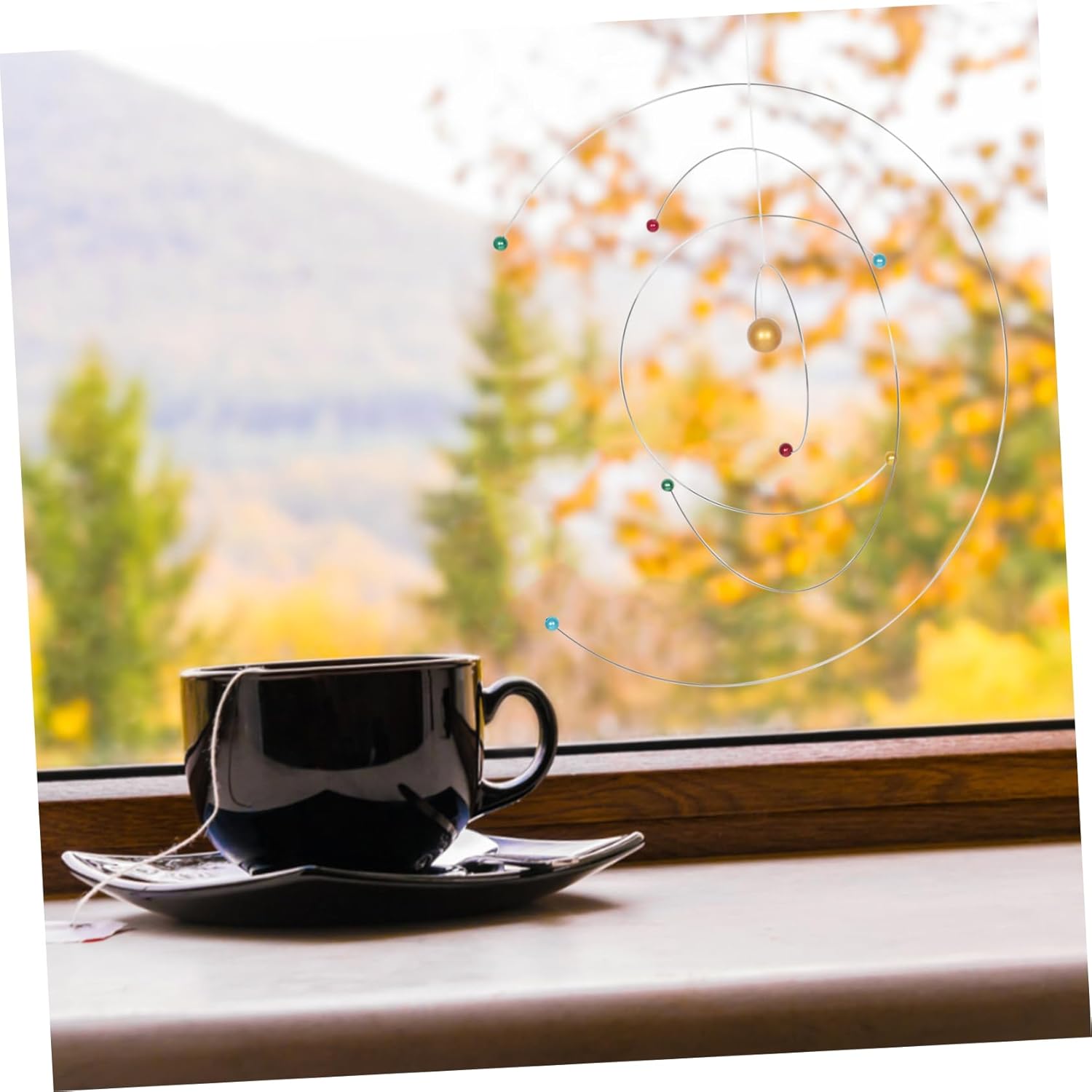 Space Decor Mobile Wind Chimes Outdoor Educational Planets Model Science Decor Mobile for Classroom and Home 1