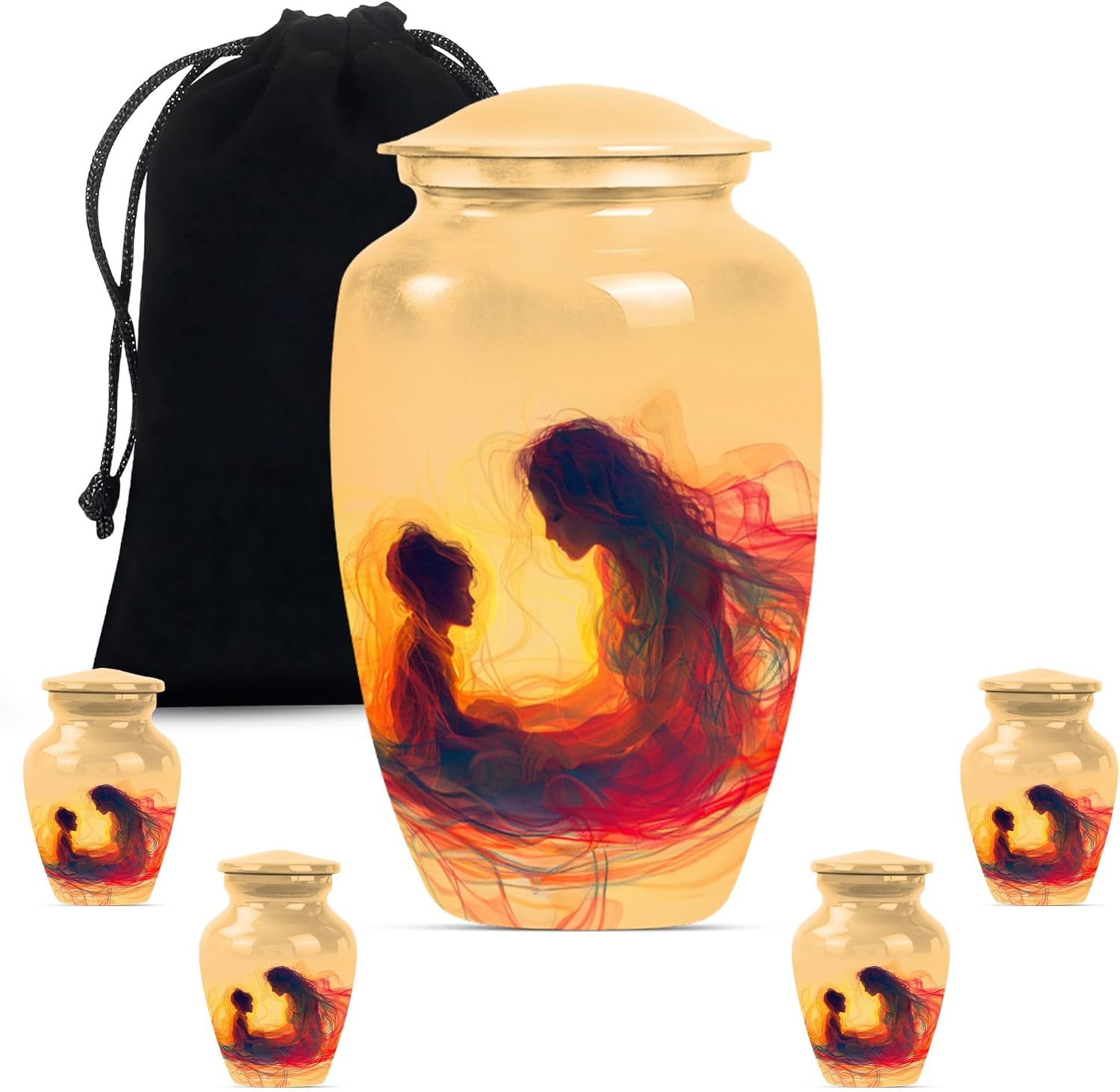 Unique Funeral Urns for Human Ashes - Elegant Decorative Urns Combo