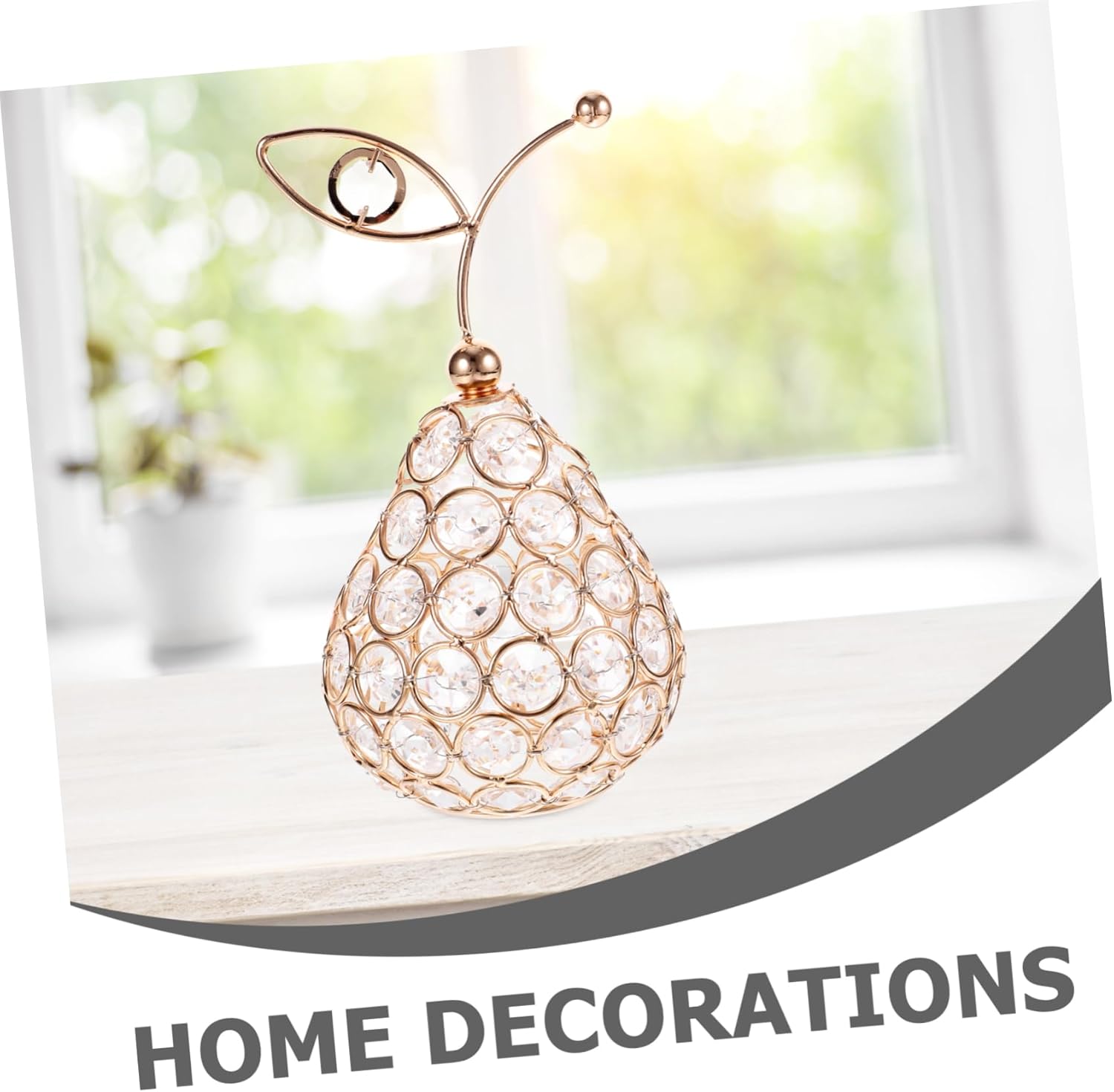 Creative Crystal Fruit Figurine Decor for Home and Office