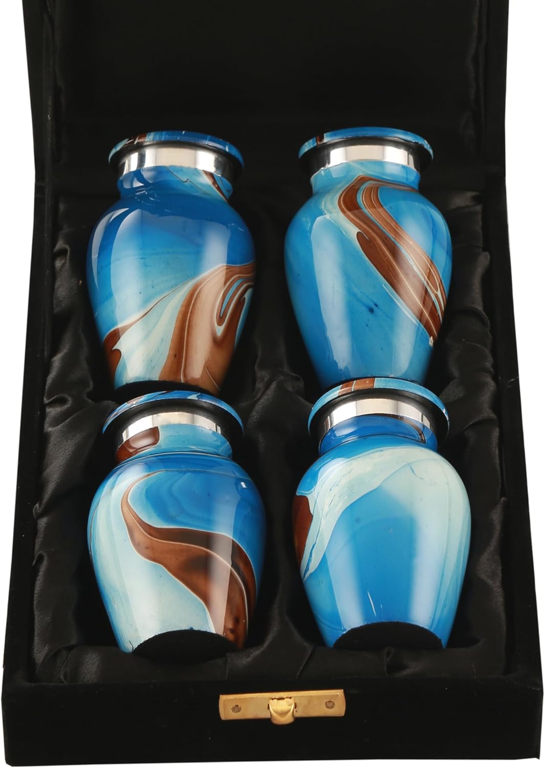 Ocean Tides Keepsake Urns Set of 4 Blue Design 5