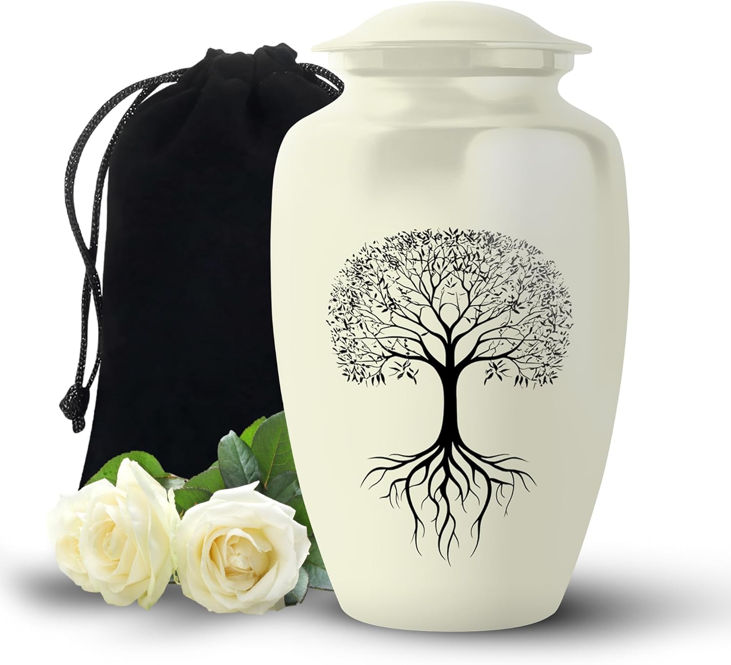 Tree Of Life Urns For Human Ashes - 10 Inch Large Cremation Urn With Velvet Bag