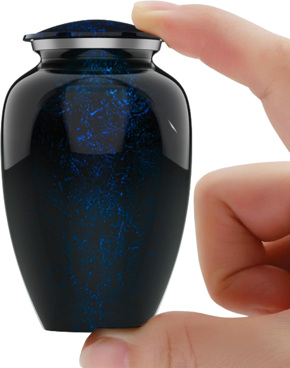 Modern Memorial Franklin Purple Granite Cremation Urn - 3 lb Decorative Keepsake for Human and Pet Ashes