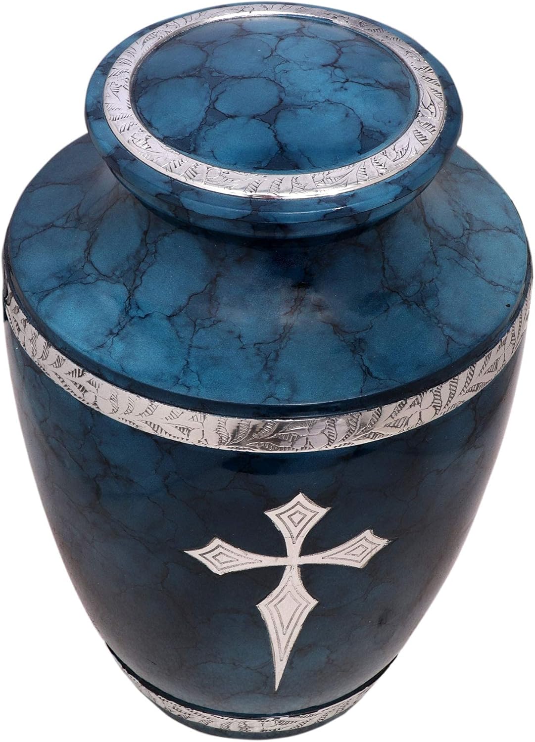 BOLD DIVINE Elite Cross Blue Cloud Cremation Urn