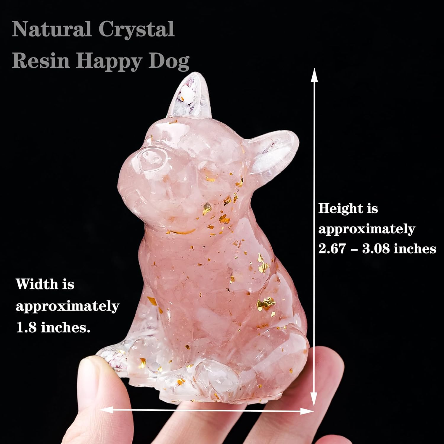 Crystal Resin French Bulldog Gravel Drop Decor Set