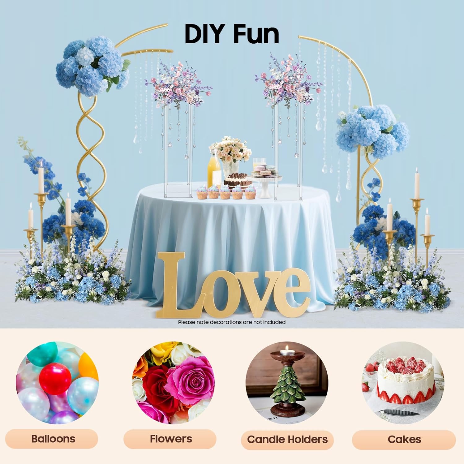 10PCS 23 6 Inch Acrylic Wedding Flower Stand