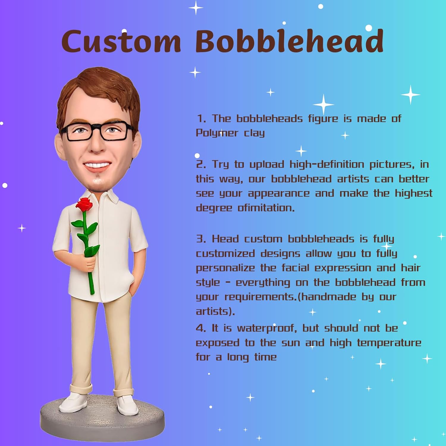Custom Bobblehead Figurine for Couples Anniversary Gift