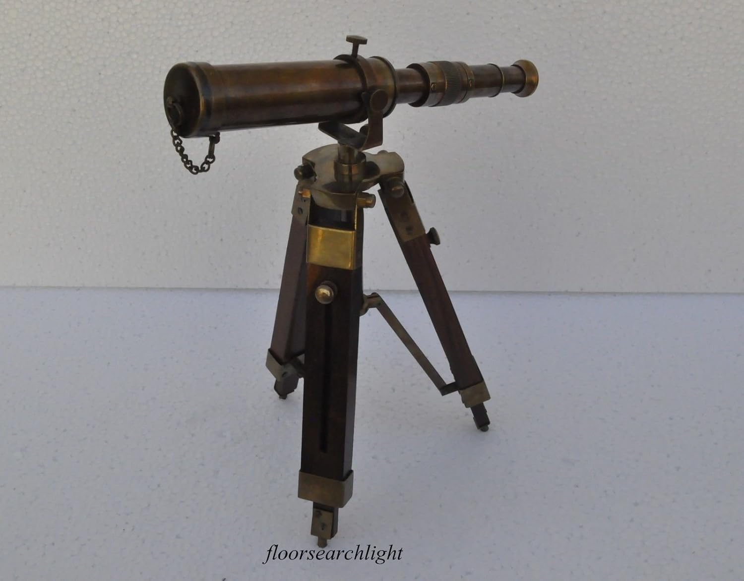Mahira Nautical Brass Telescope with Wooden Tripod