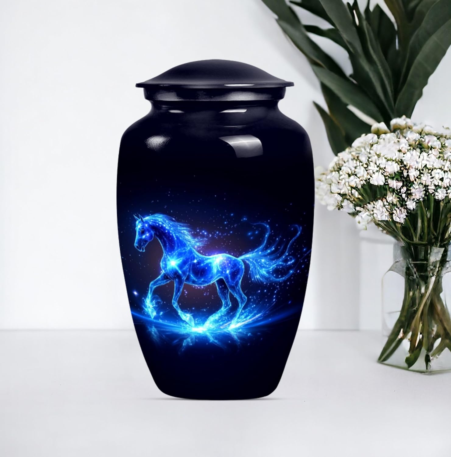 10 Inch Horse Urn for Cremation Ashes - Decorative Burial Urn for Human Remains