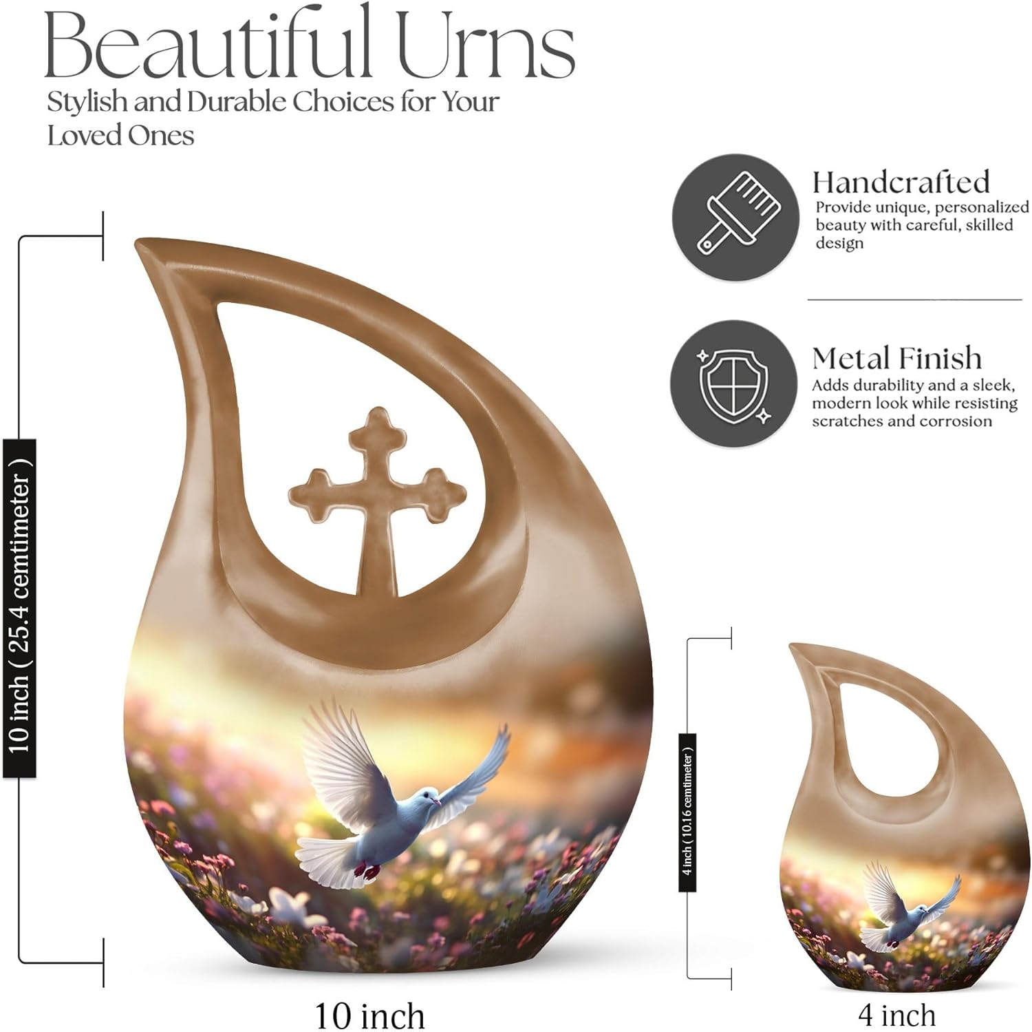 Mini Urns for Ashes Set of 4 - Cremation Keepsakes for Adult Remains