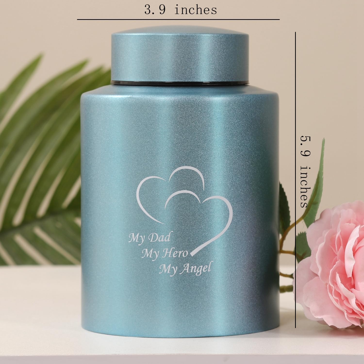 Medium Stainless Steel Cremation Urn Keepsake