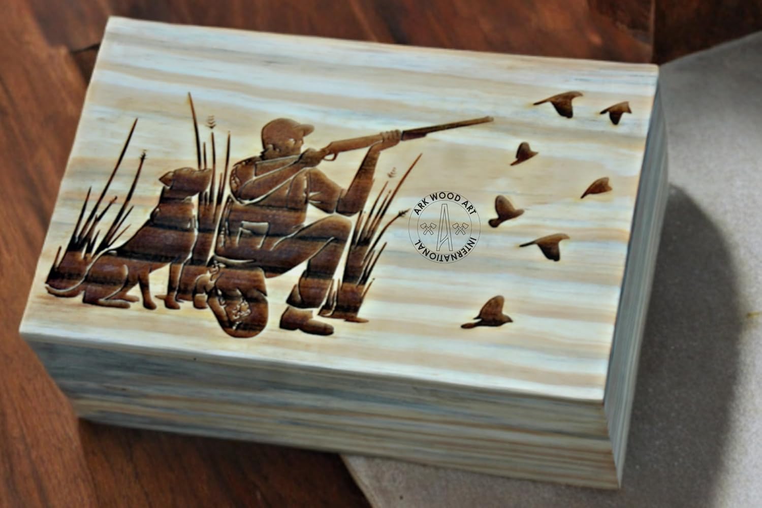 Hunting Dog Gun Men Cremation Urn for Human Ashes