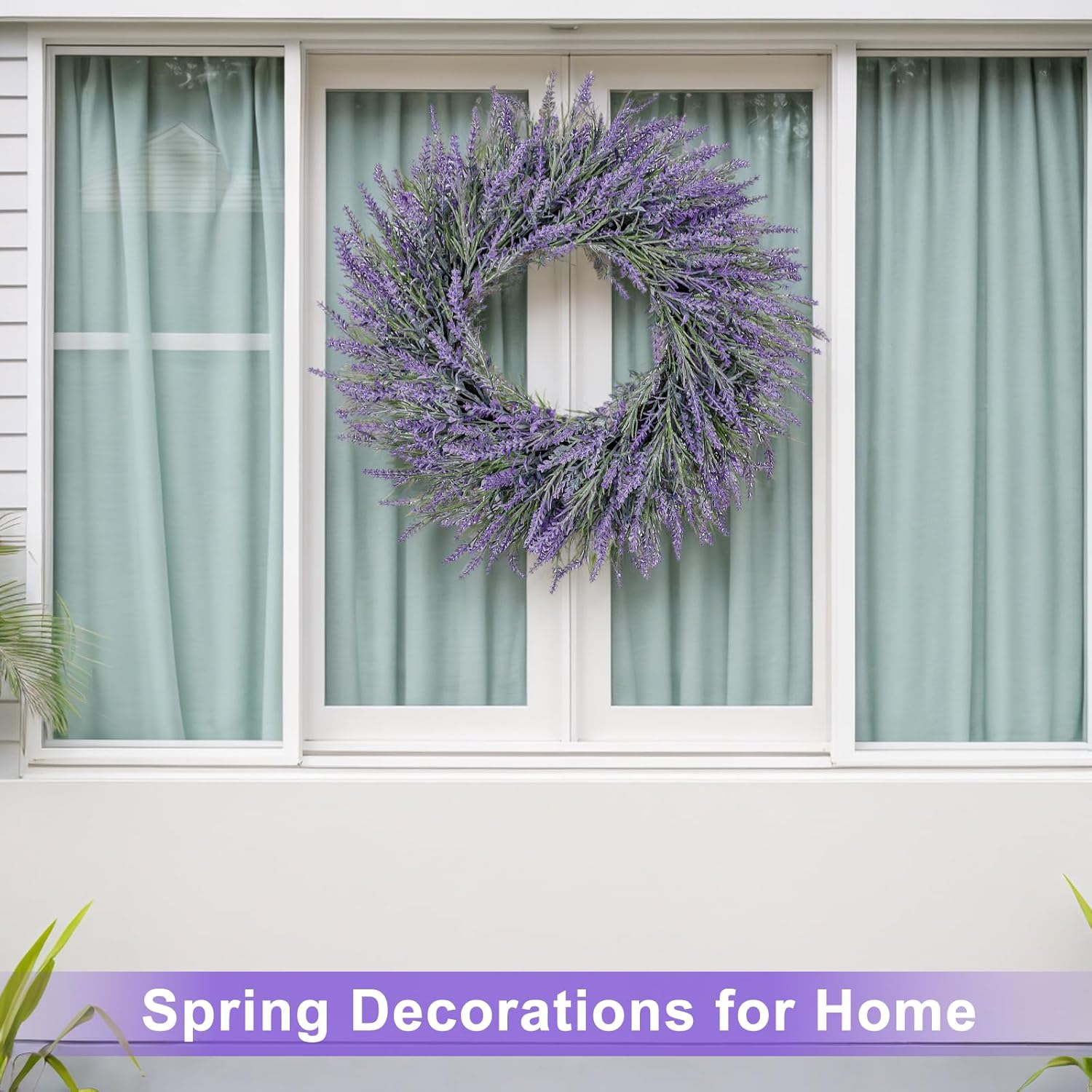 26 Inch Lavender Wreath for Front Door Home Decor