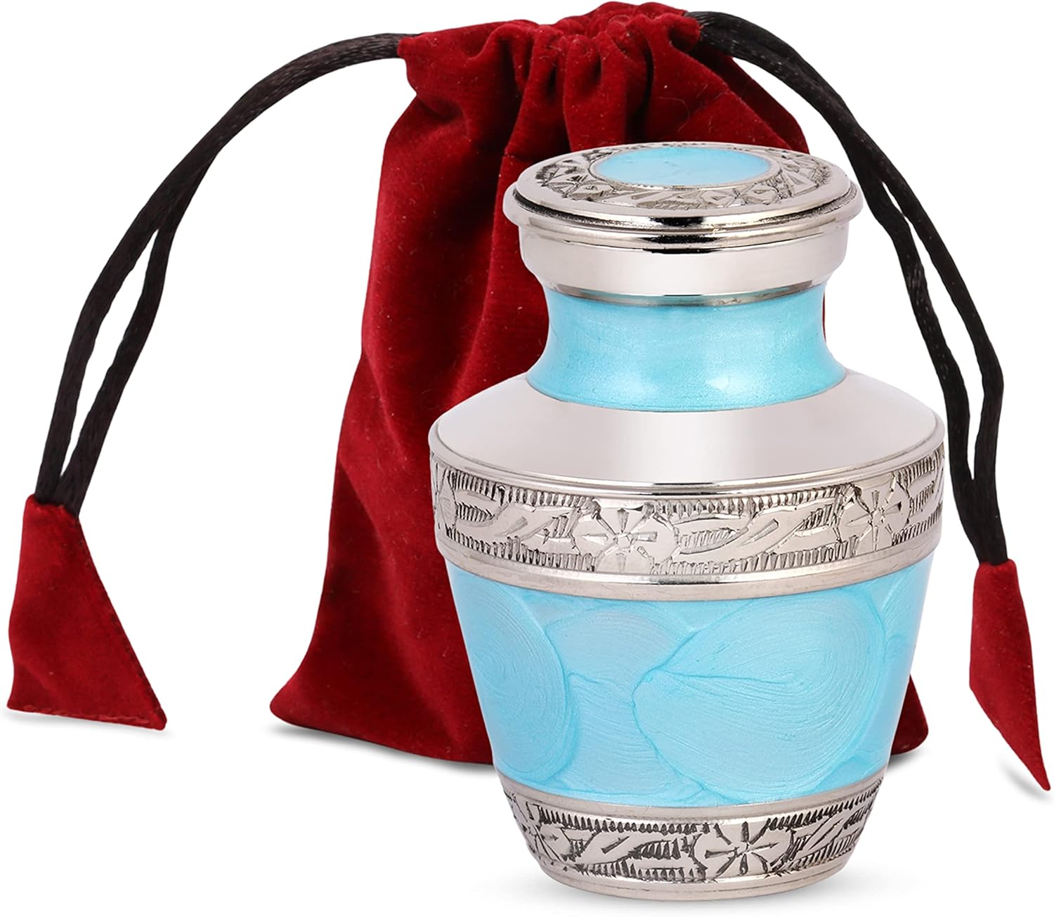 Small Urns for Human Ashes Ocean Blue Keepsake Urn Set