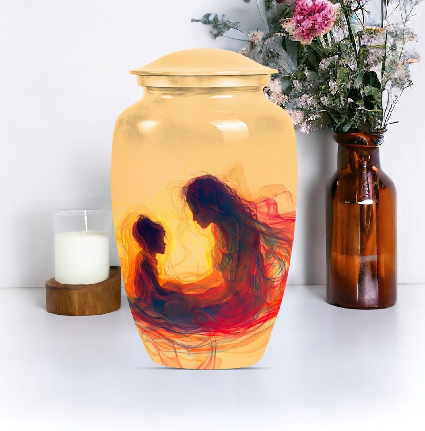 Unique Funeral Urns for Human Ashes - Elegant Decorative Urns Combo