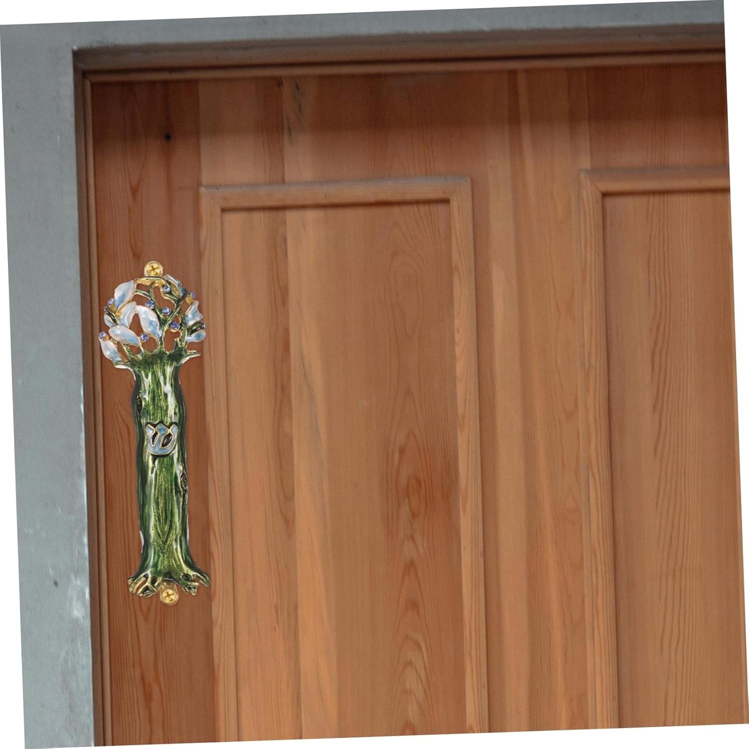 Yardenfun Vintage Metal Mezuzah Plaque for Door Decoration