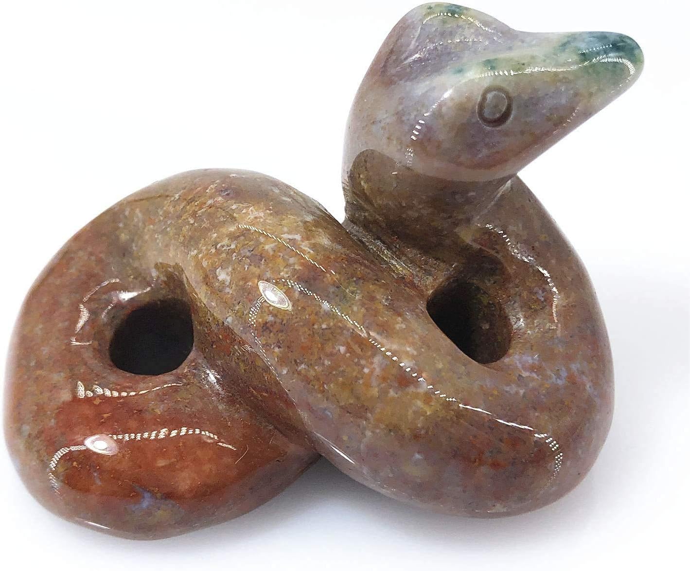 2 Inch Hand Carved Healing Crystal Snake Statue