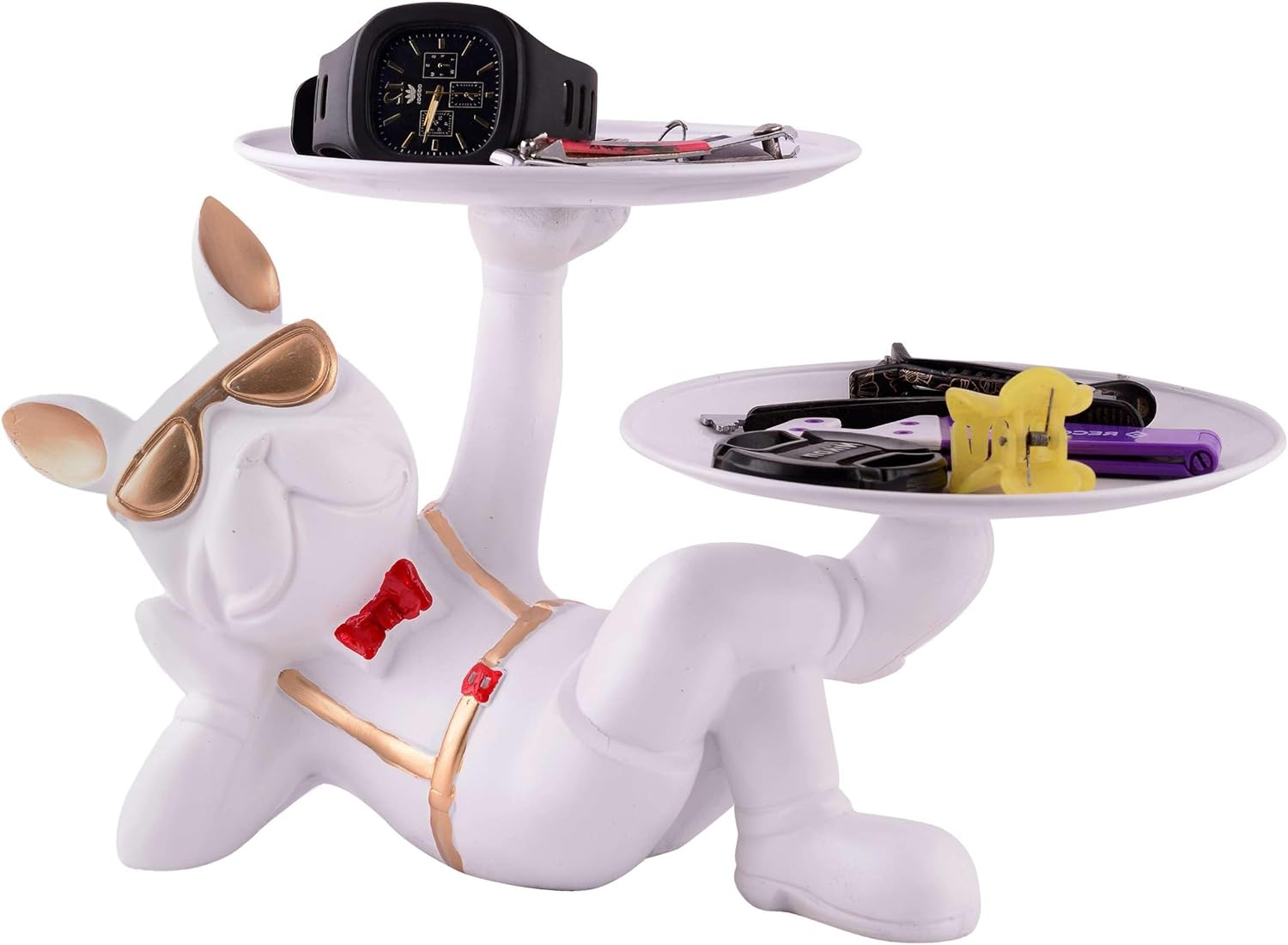 Cool Dog Sculpture Storage Tray for Home Decor