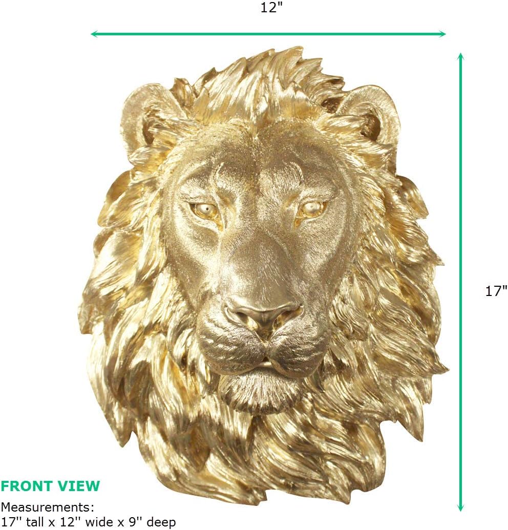 Wallcharmers Gold Lion Wall Art Sculpture