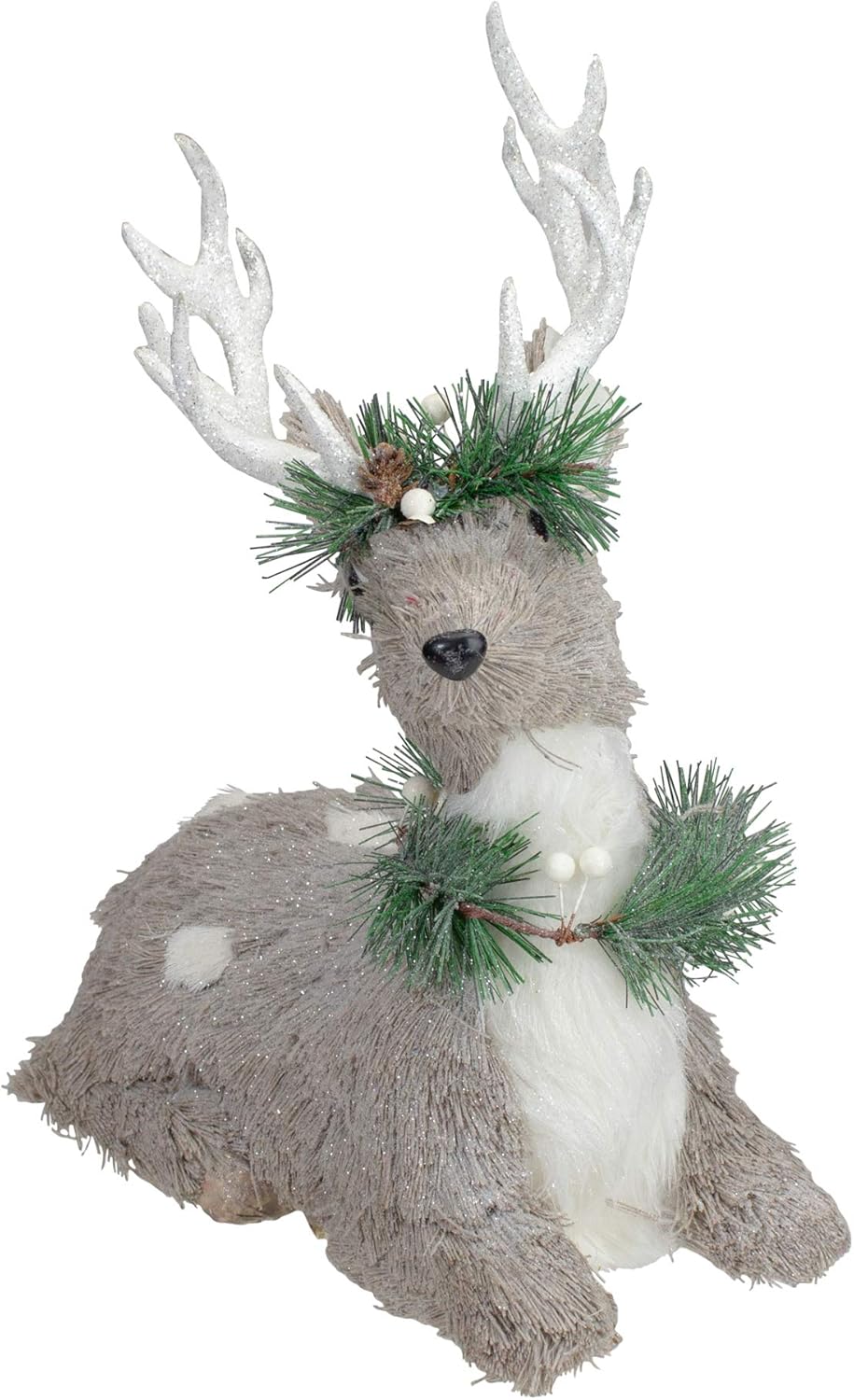 Northlight Gray Sisal Reindeer Christmas Figurine