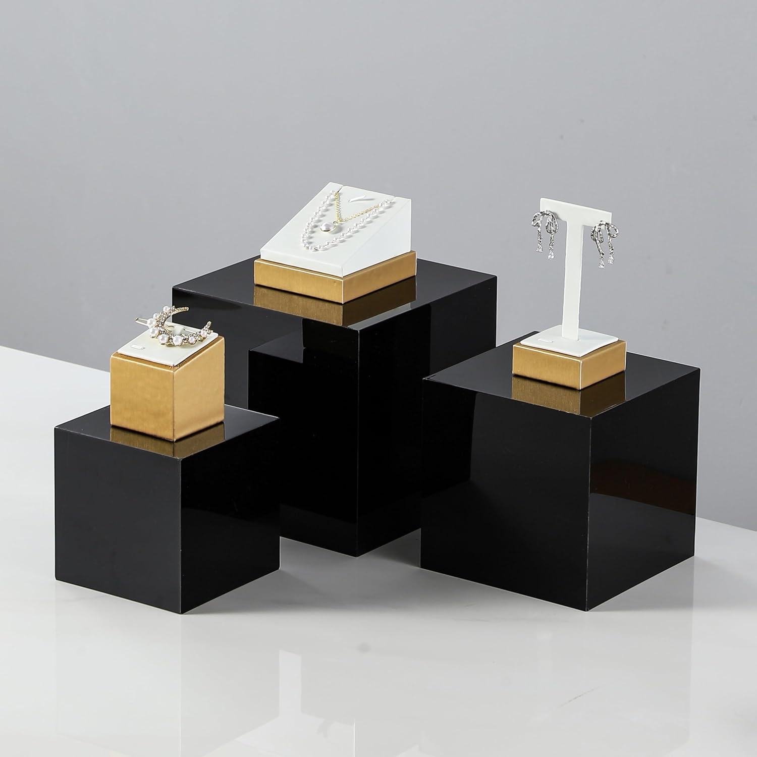 Sets of 3 Acrylic Display Risers with Hollow Bottoms